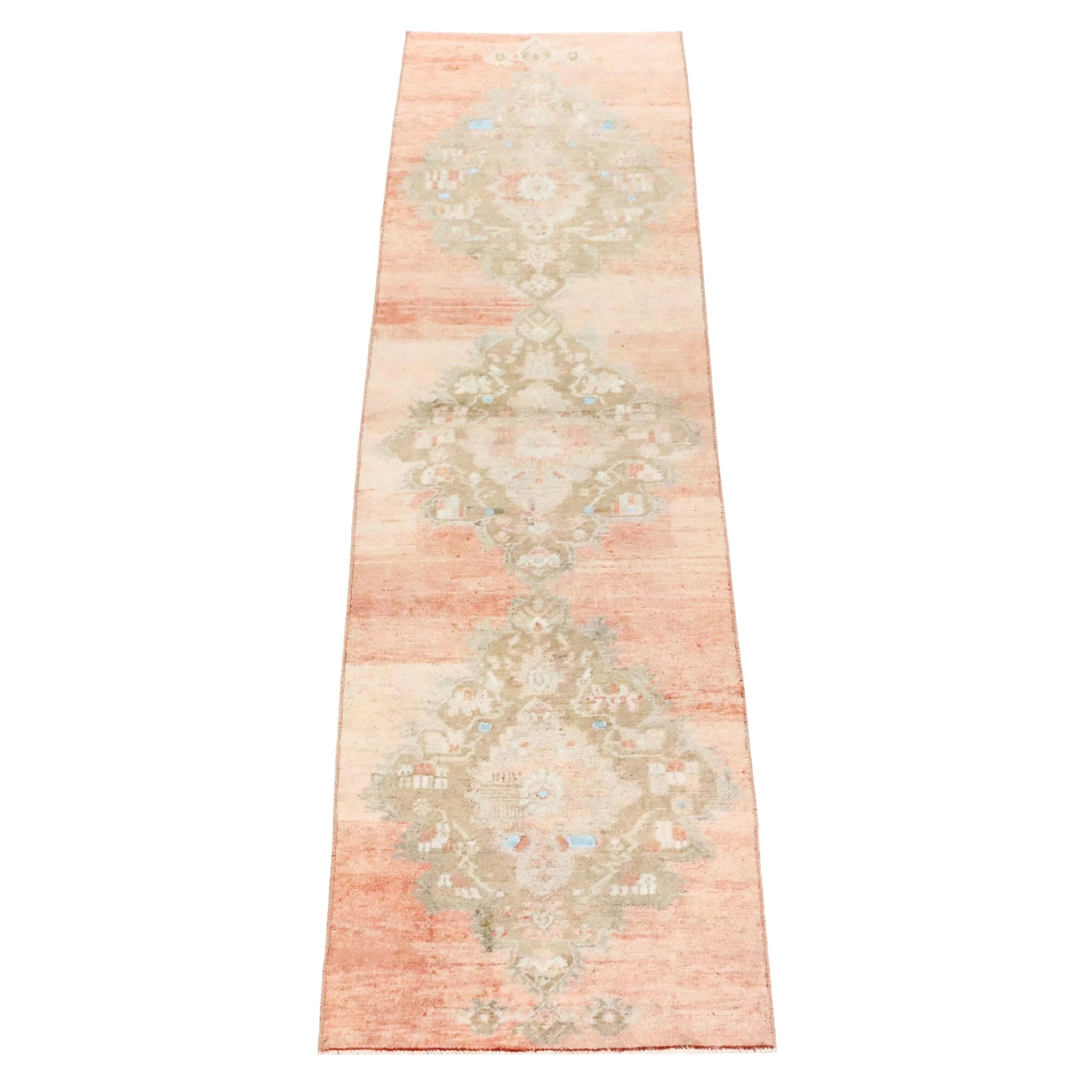 2'6 x 9'11 Hand-Knotted Turkish Anatolian Carpet Runner