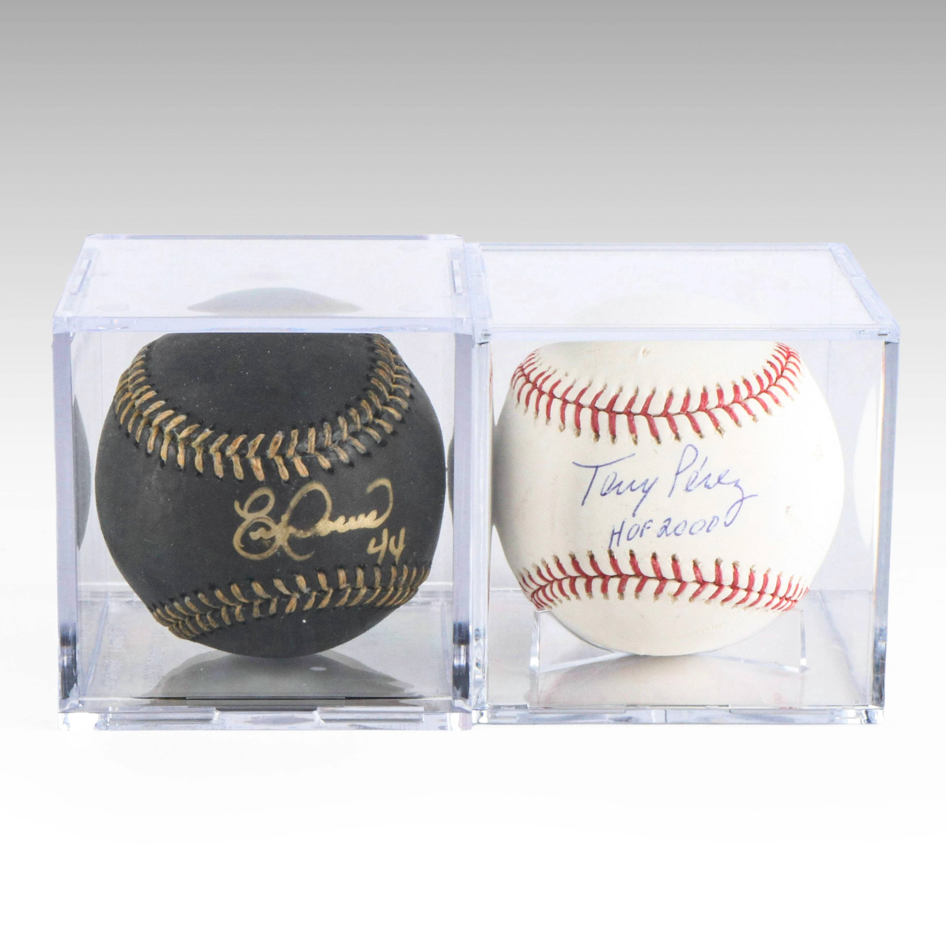 Cincinnati Reds Tony Perez and Eric Davis Signed Baseballs
