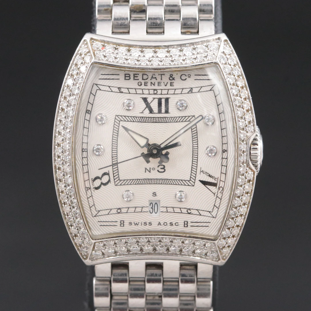 Bedat & Co. Geneve No. 3 Diamond & Stainless Steel Swiss Automatic Watch