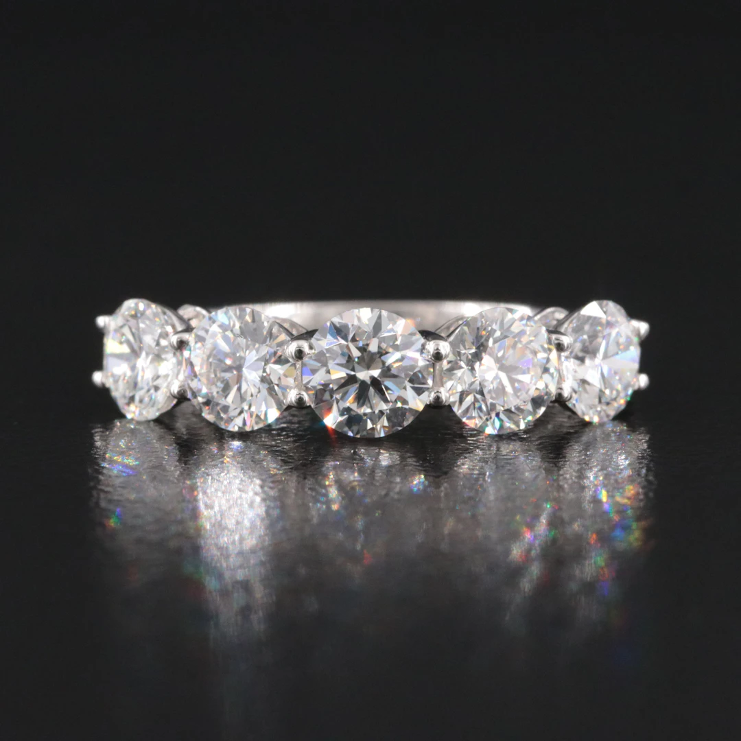 Platinum 2.10 CTW Diamond Ring with GIA Reports