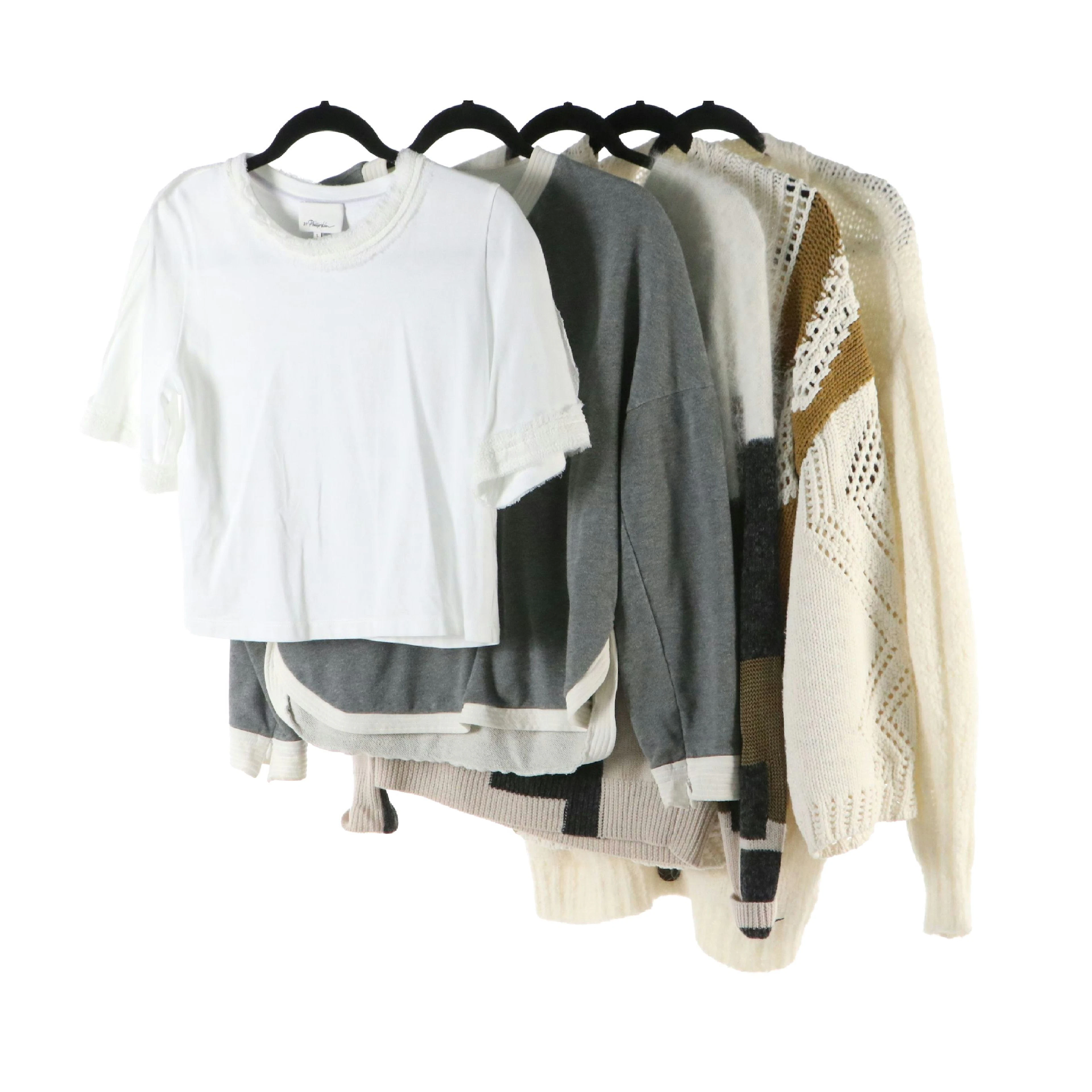 3.1 Phillip Lim Wool Blend Sweaters, Alpaca Blend Cardigan, T-Shirt & Pullover