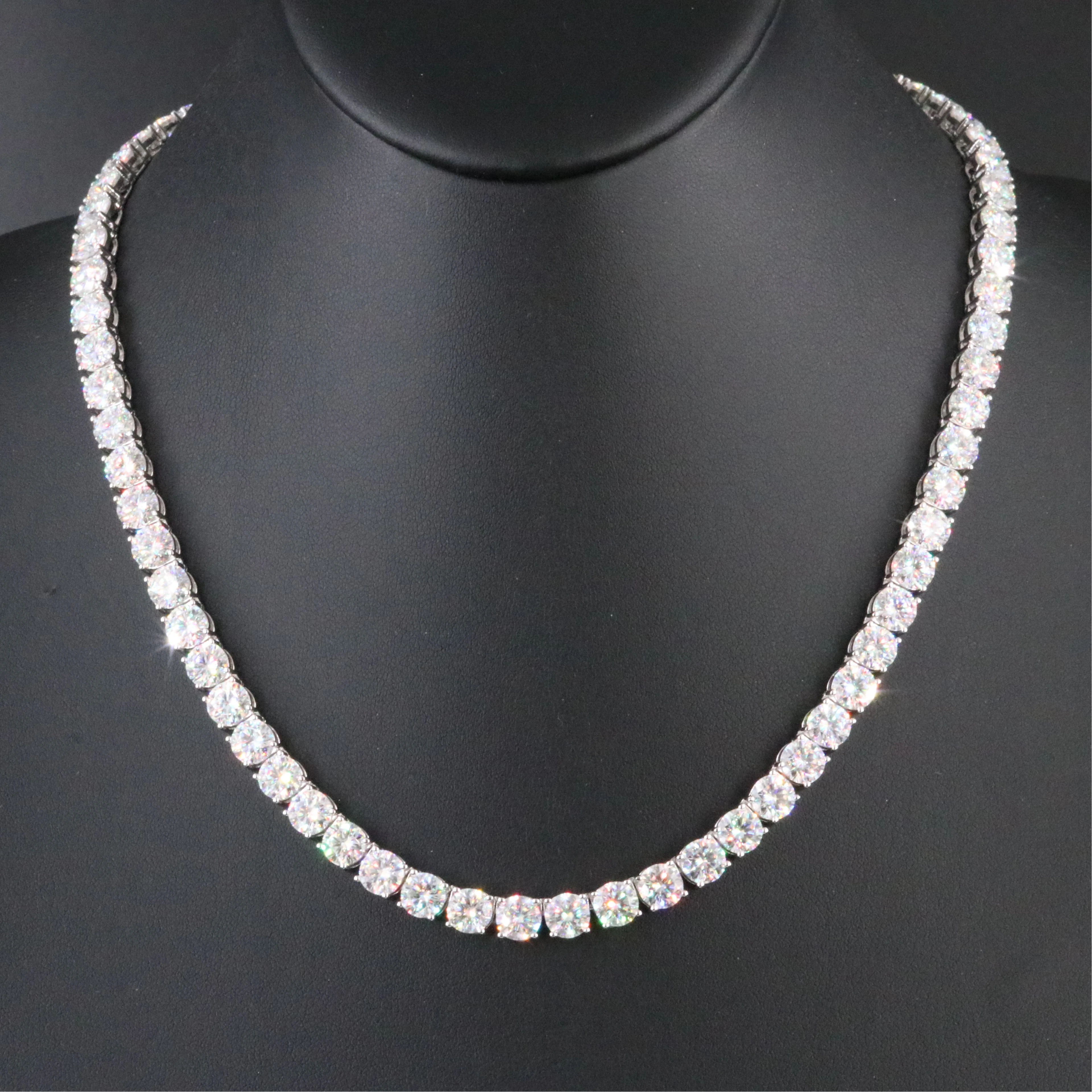 Sterling Moissanite Line Necklace