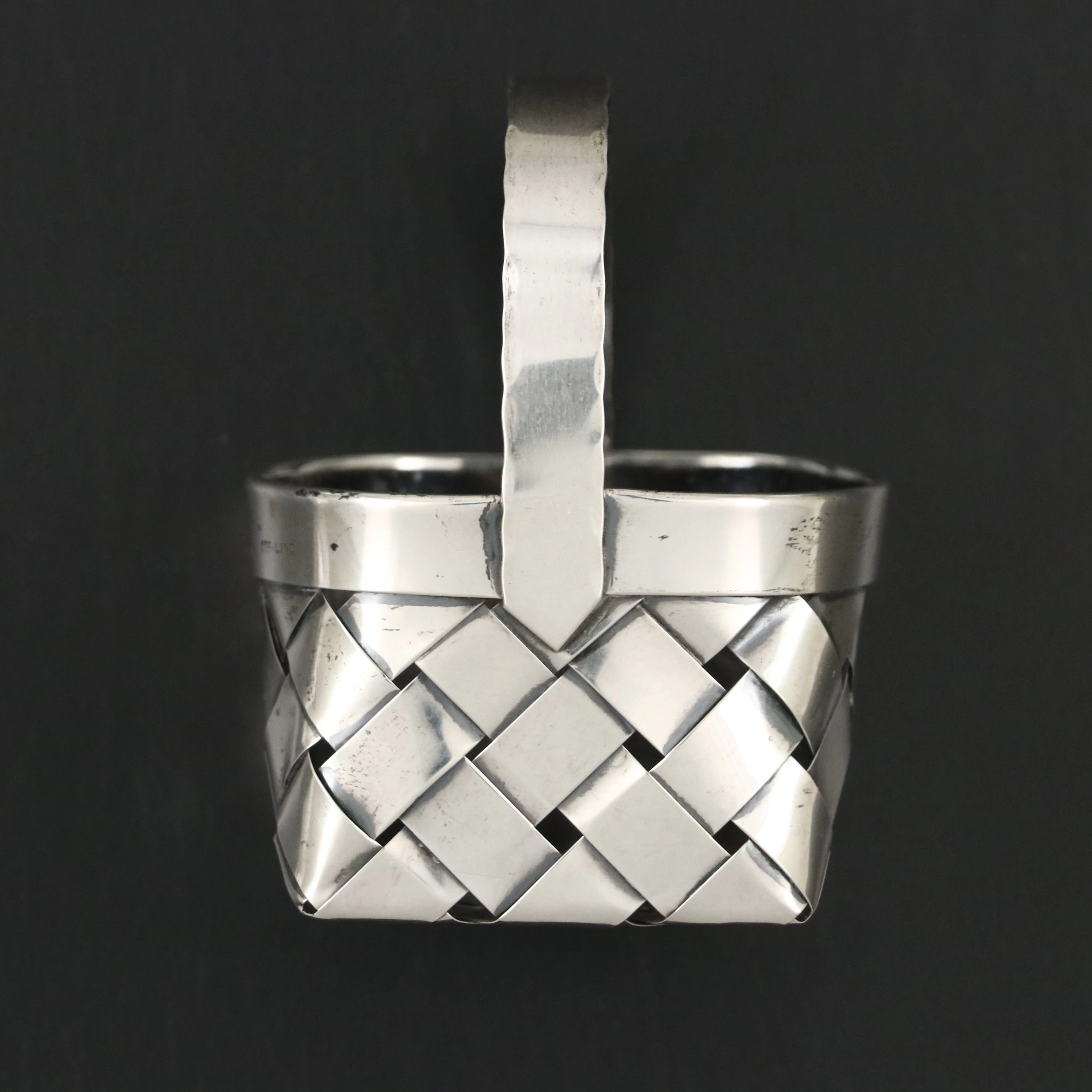 Cartier Handmade Sterling Silver Basket