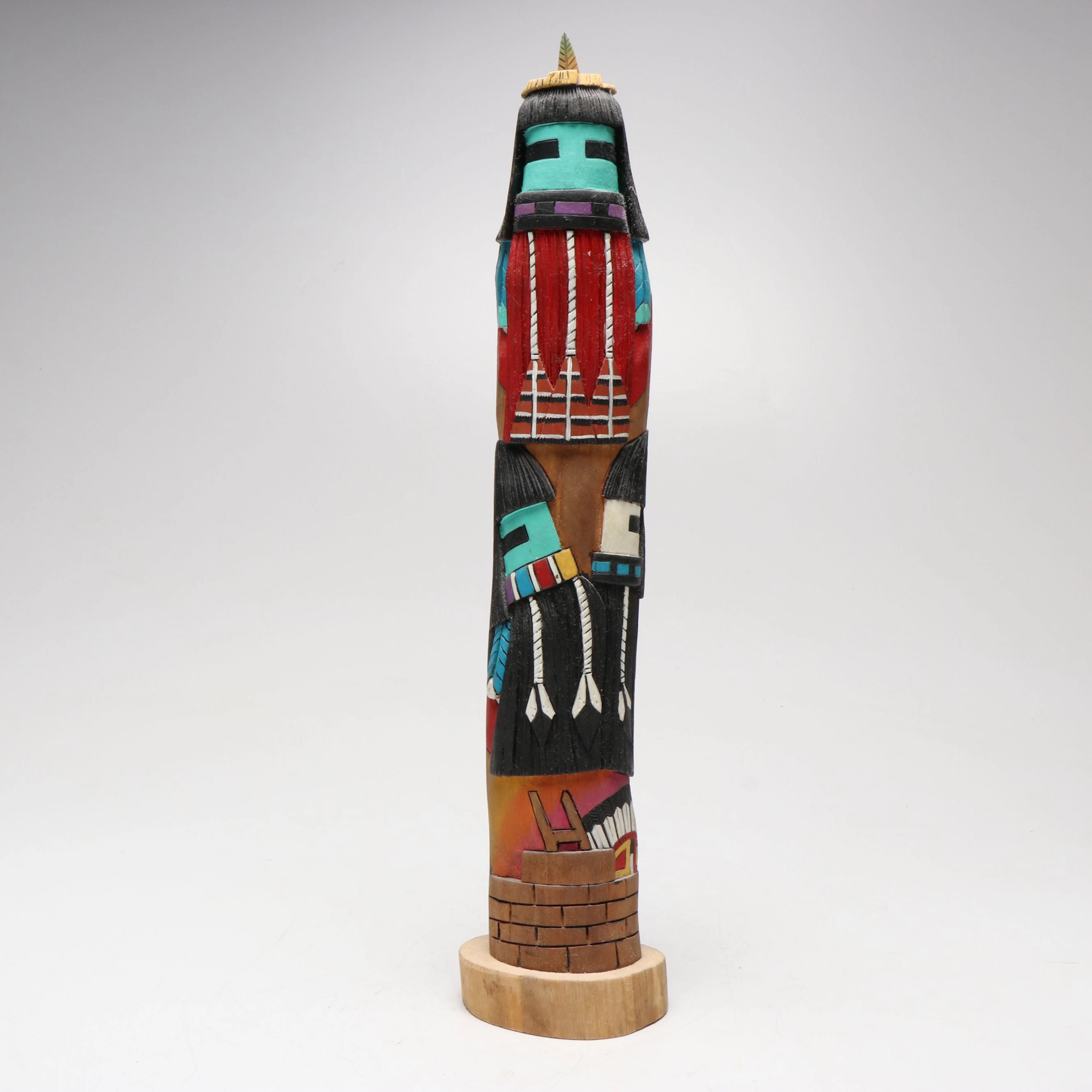 Nadine Naha Hopi "Long Hair" Carved Wood Kachina Doll