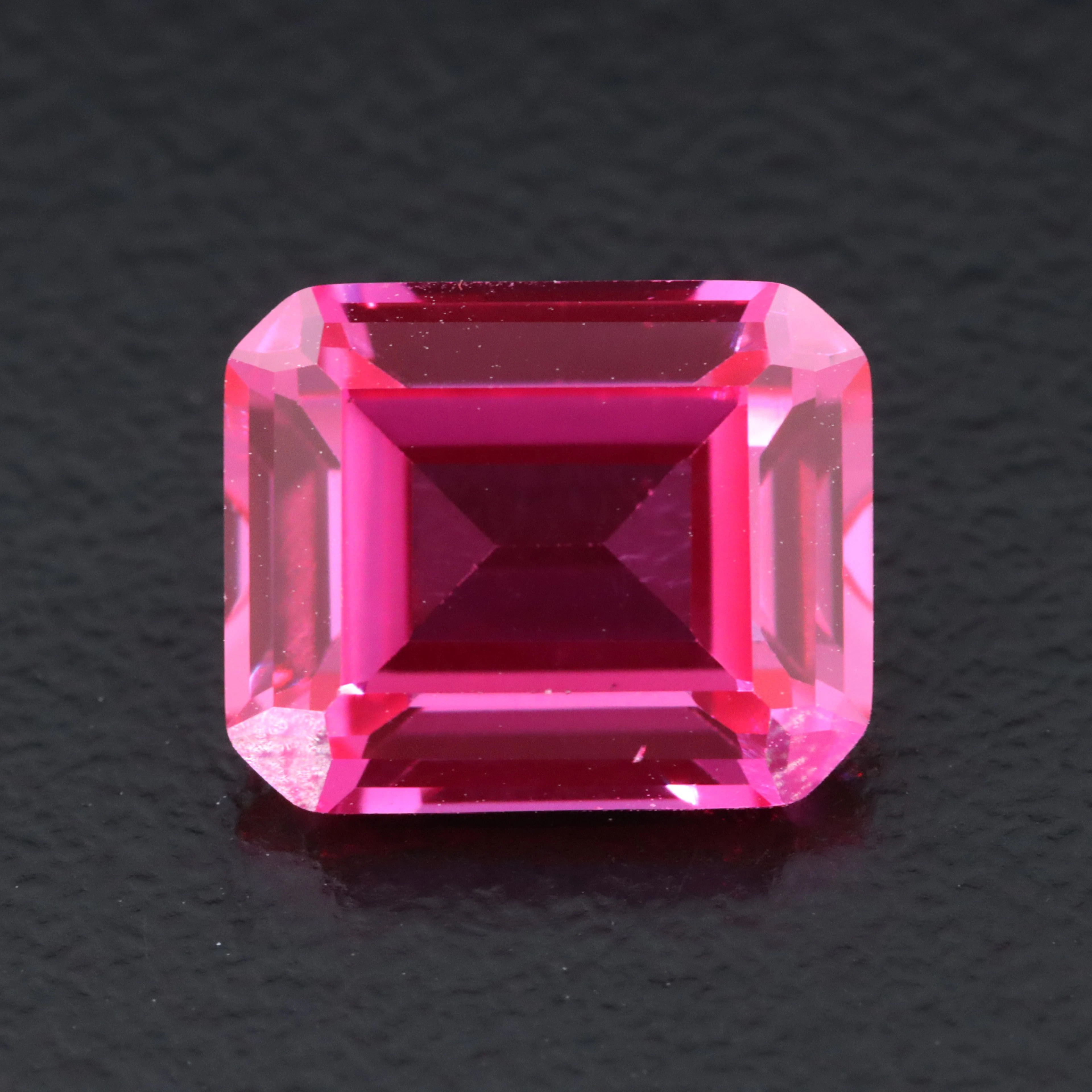 Loose 6.06 CT Lab Grown Pink Sapphire