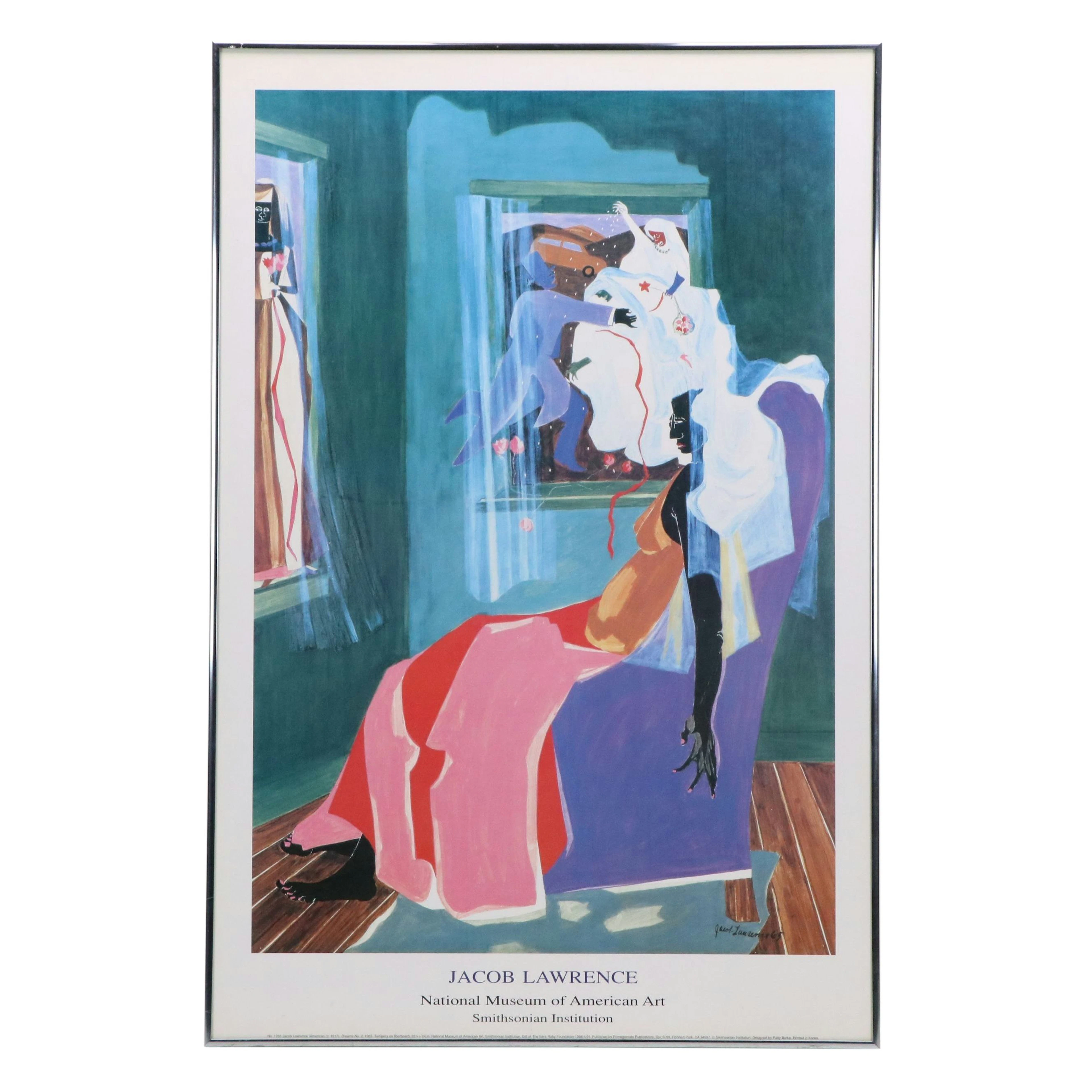After Jacob Lawrence Offset Lithograph "Dreams No. 2," 1986