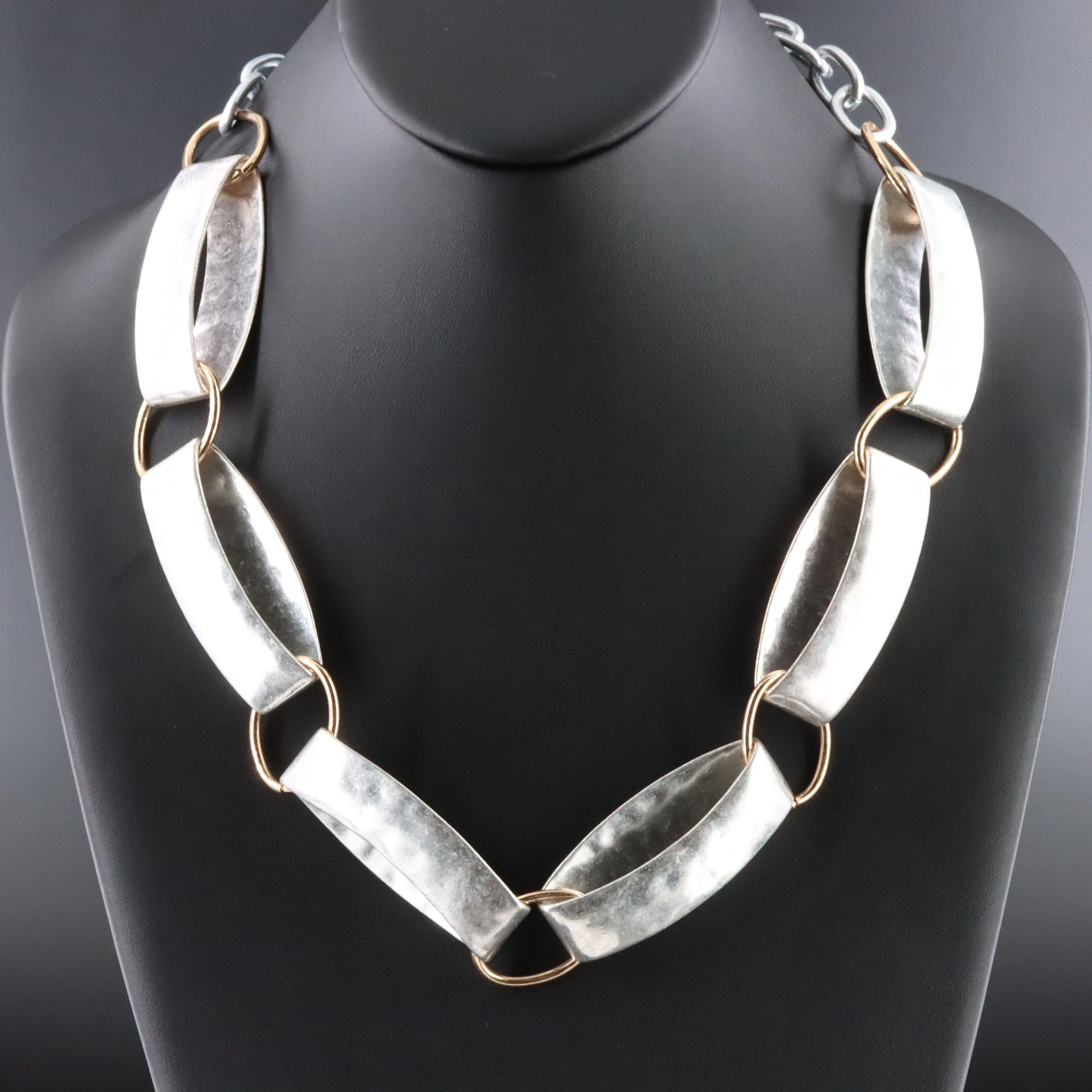 Robert Lee Morris Studio Two-Tone Link Necklace