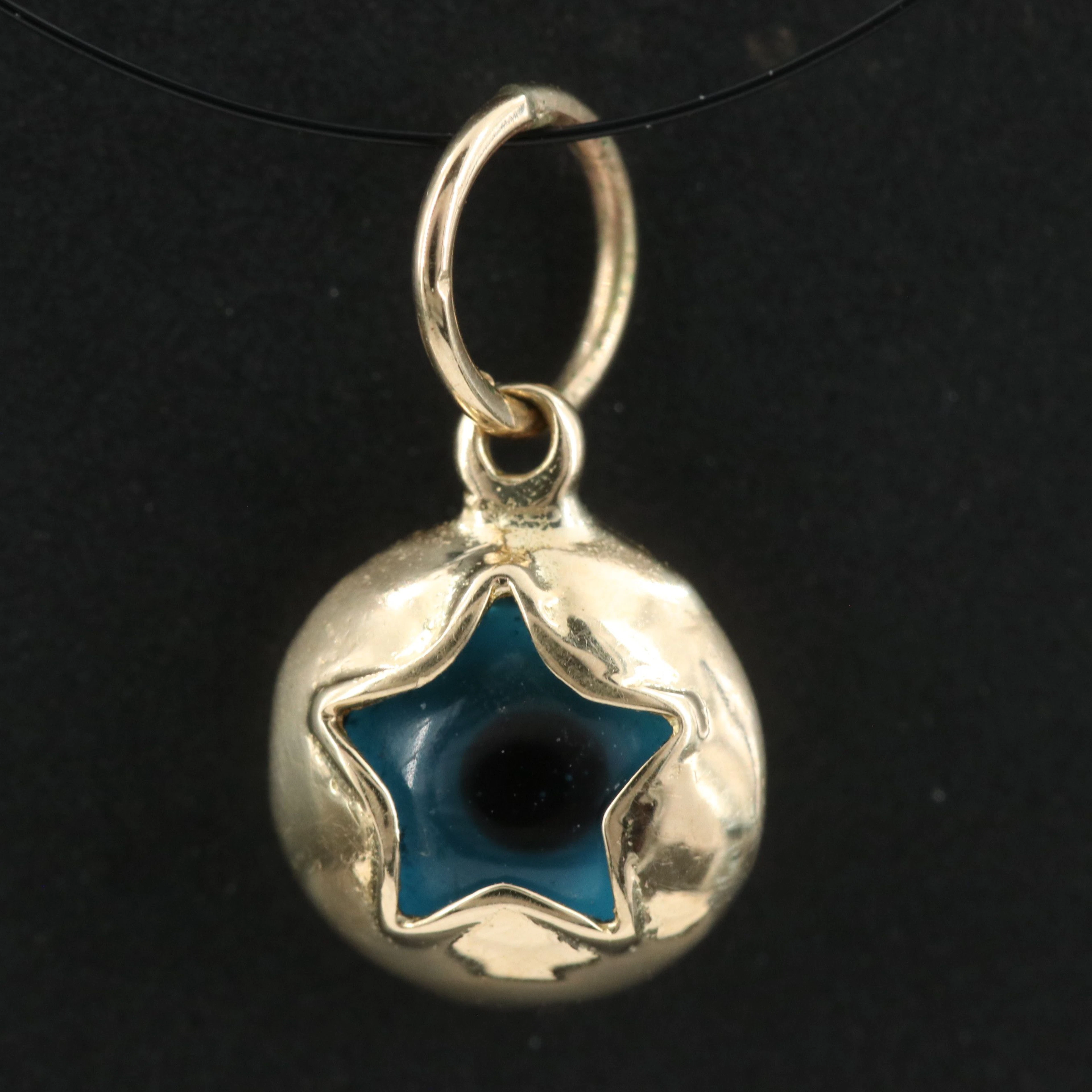 14K Glass Charm