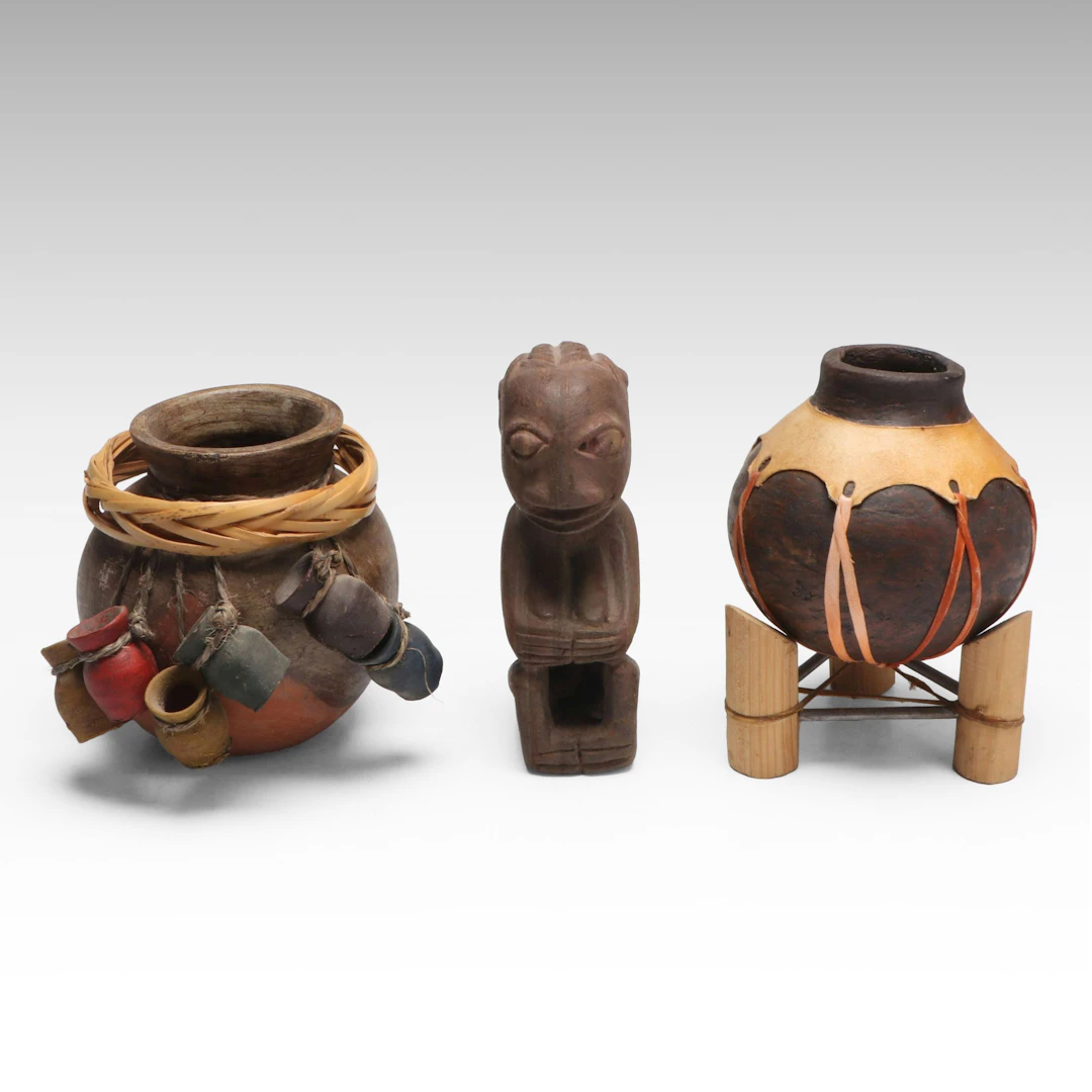 Tarahumara and Other Mexican Pots with African Style Figurine