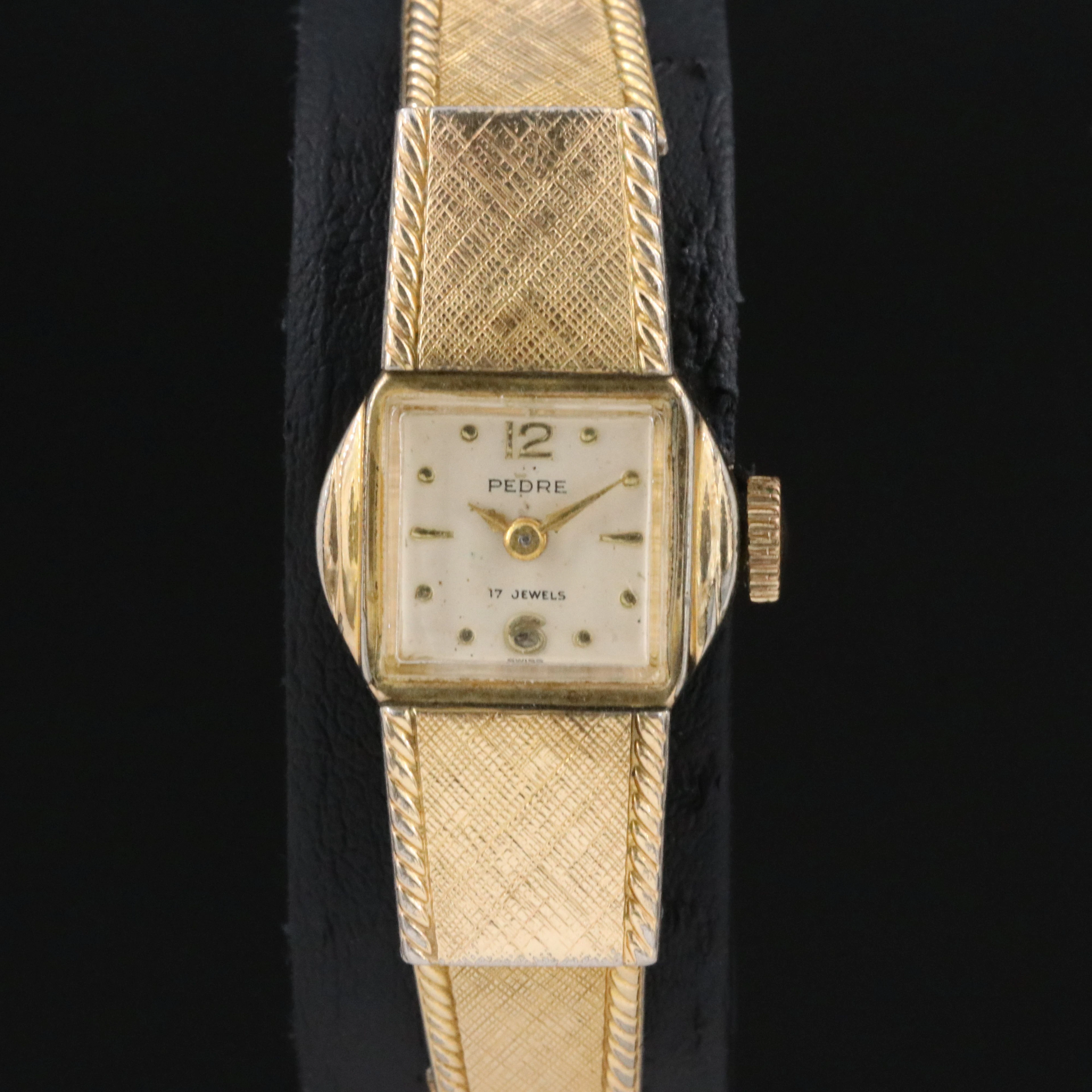 Pedre Vintage Stem Wind Dress Watch with Step Bracelet