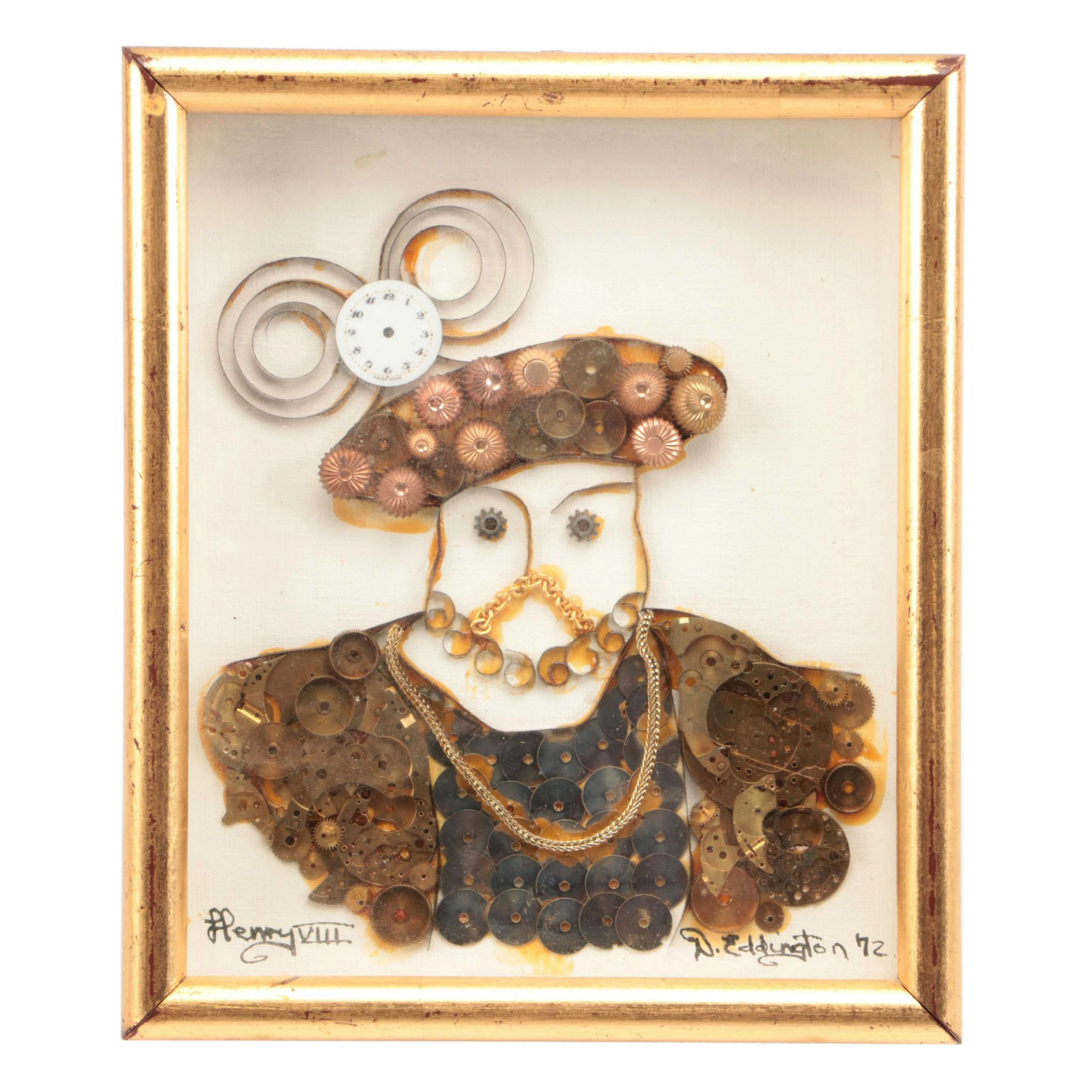 D. Eddington Mechanical Watch Parts Portrait of Henry VIII, 1972