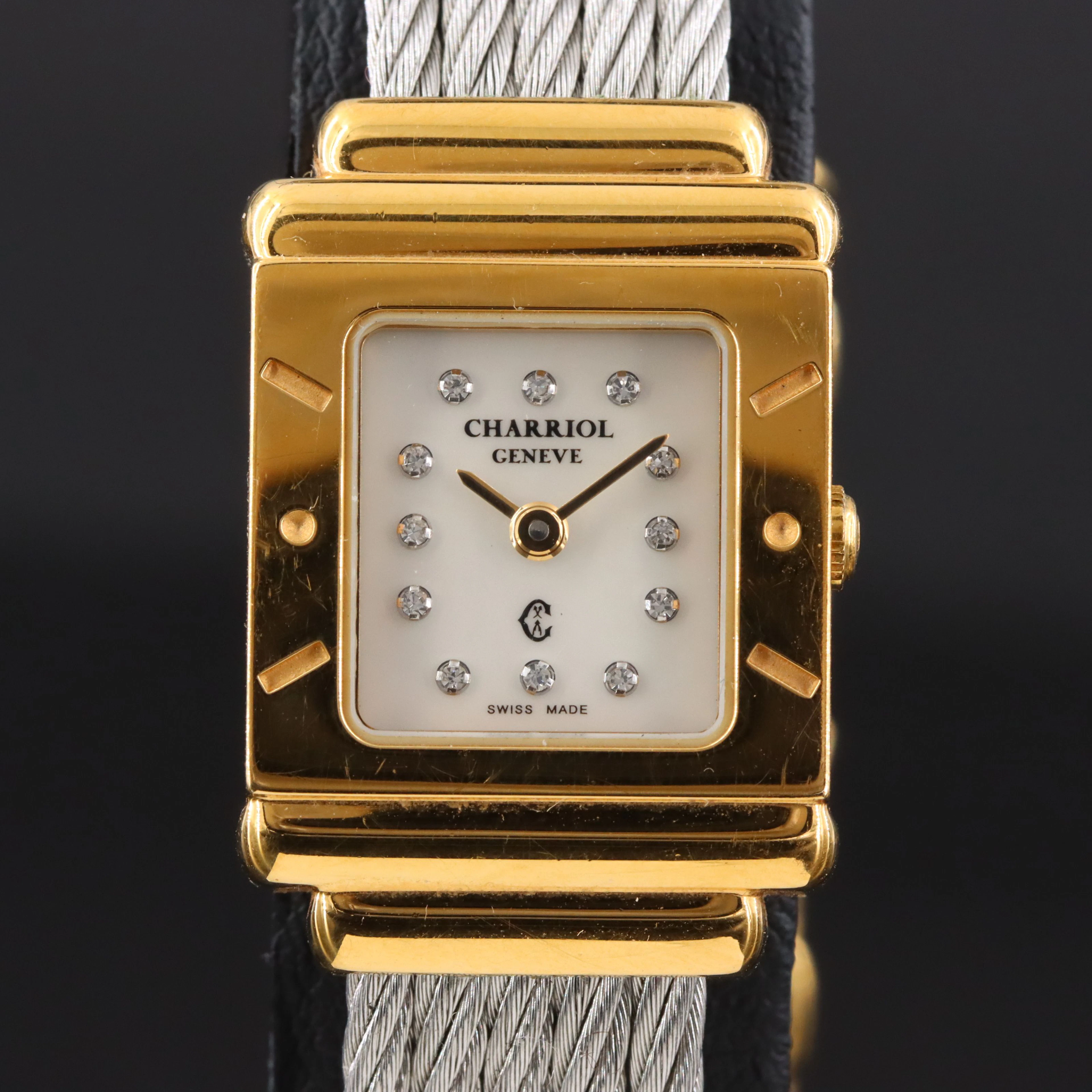 Philip Charriol St. Tropez Swiss Quartz Watch with Cable Cuff