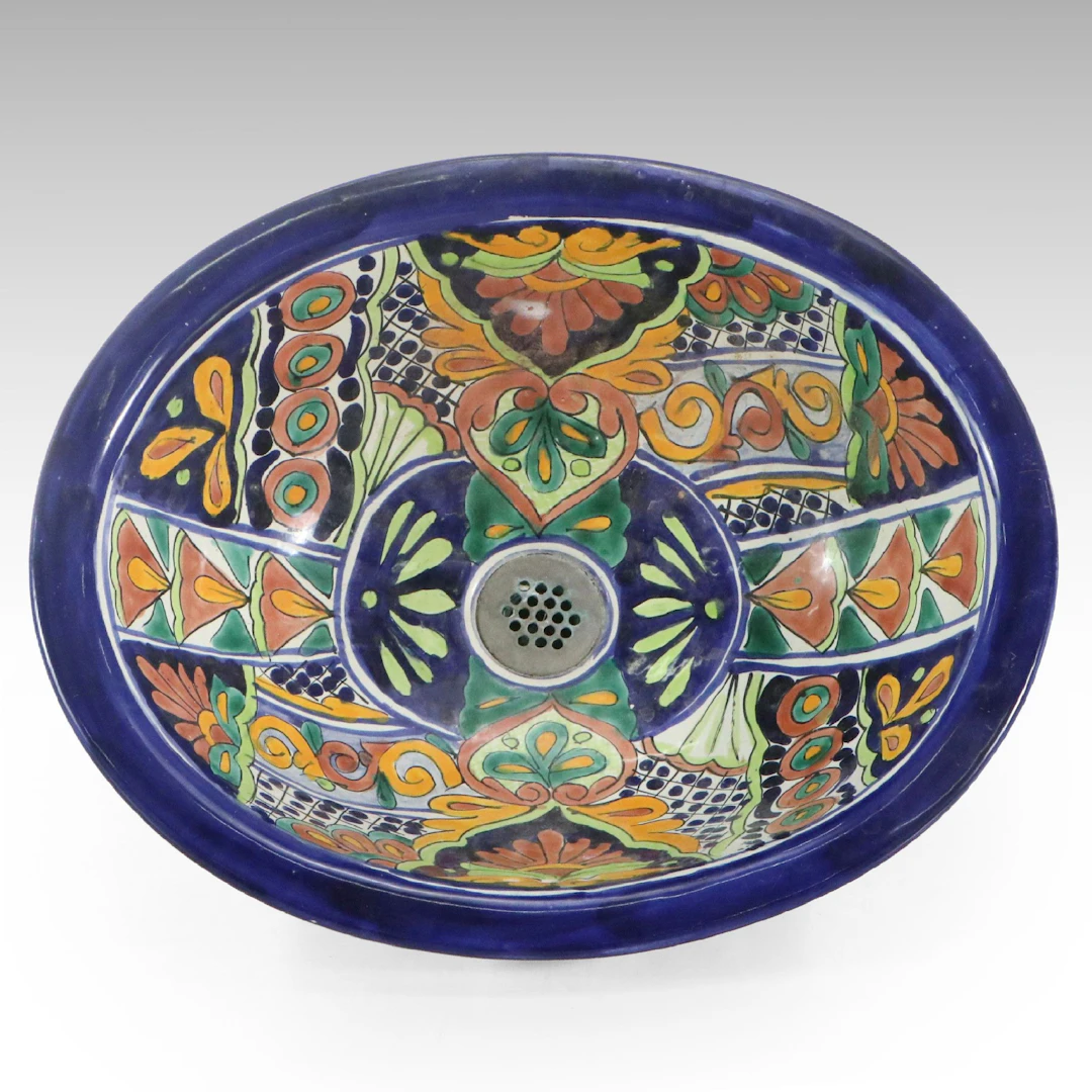 Mexican Talavera Ceramic Bathroom Sink