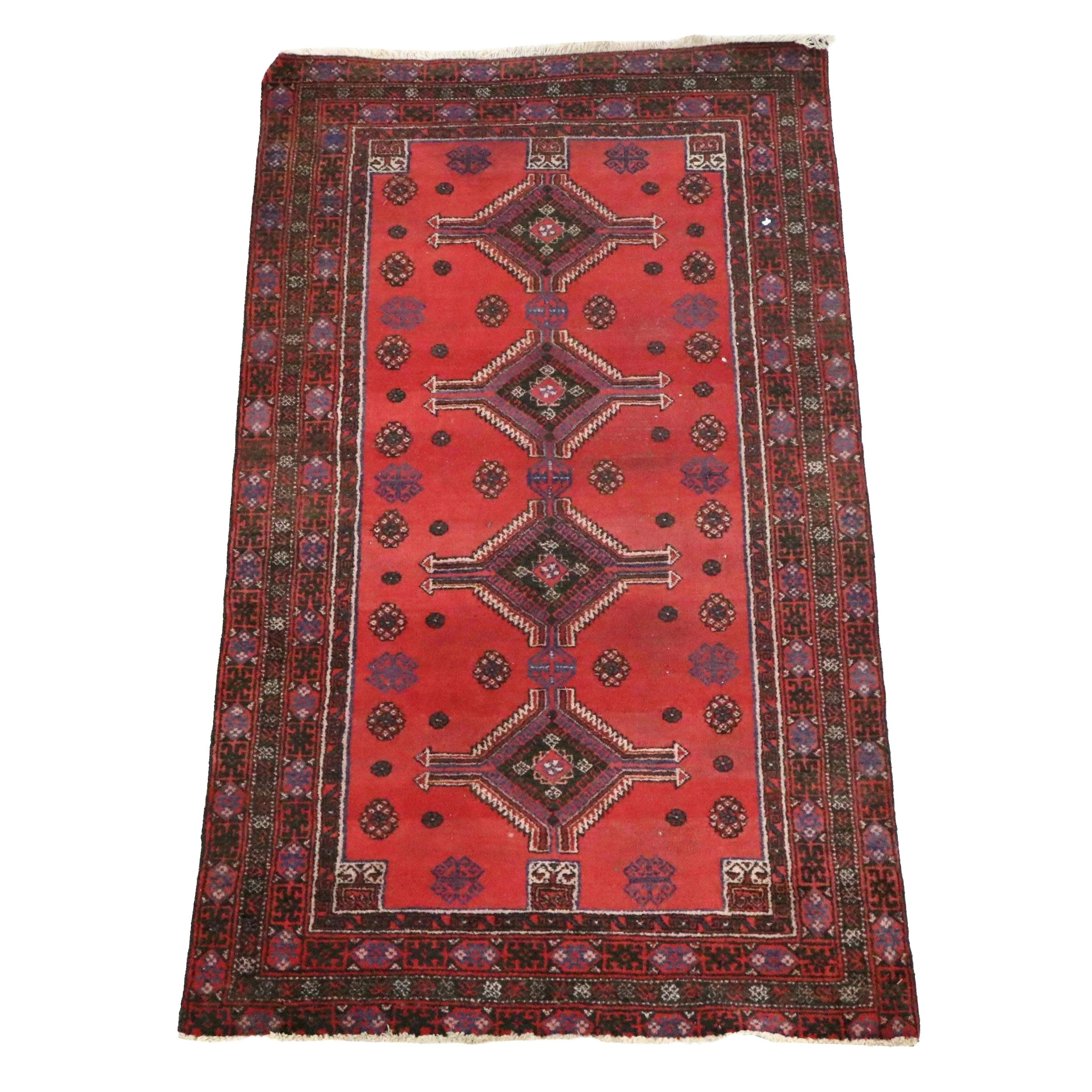 3'11 x 9'10 Hand-Knotted Persian Shiraz Area Rug