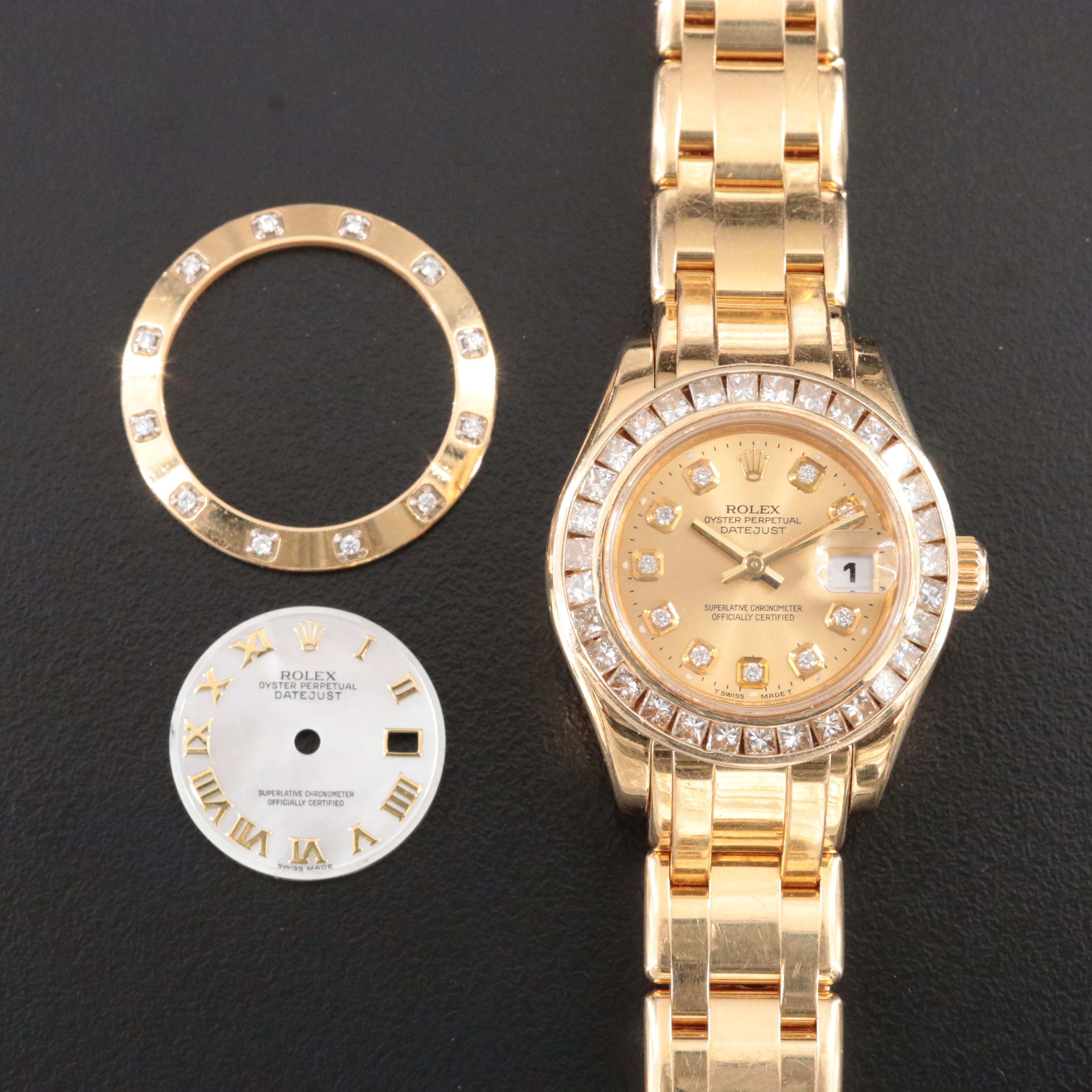 2007 Rolex Pearlmaster Custom Diamond Dial & Bezel Model 80318 Watch