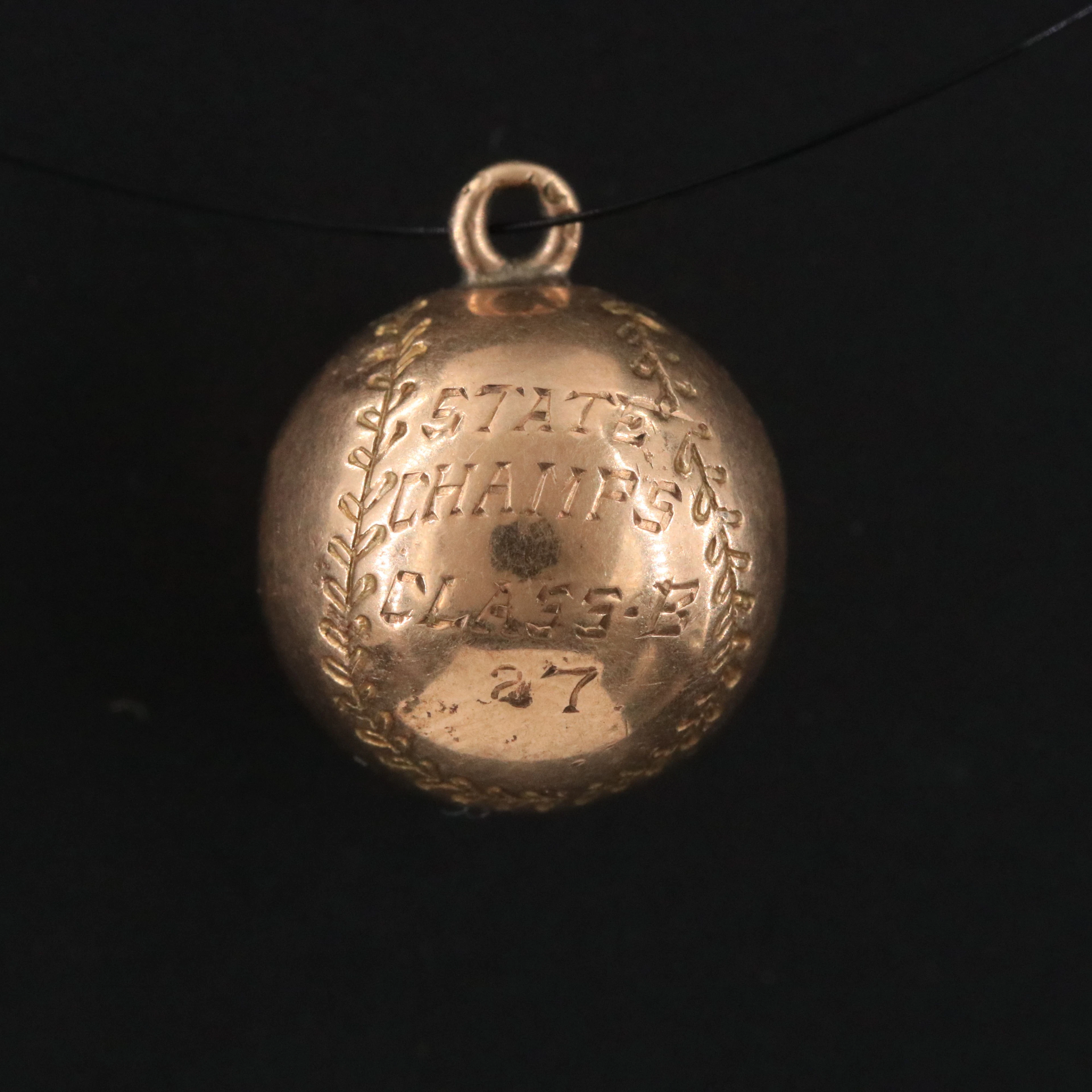10K Baseball Charm Pendant