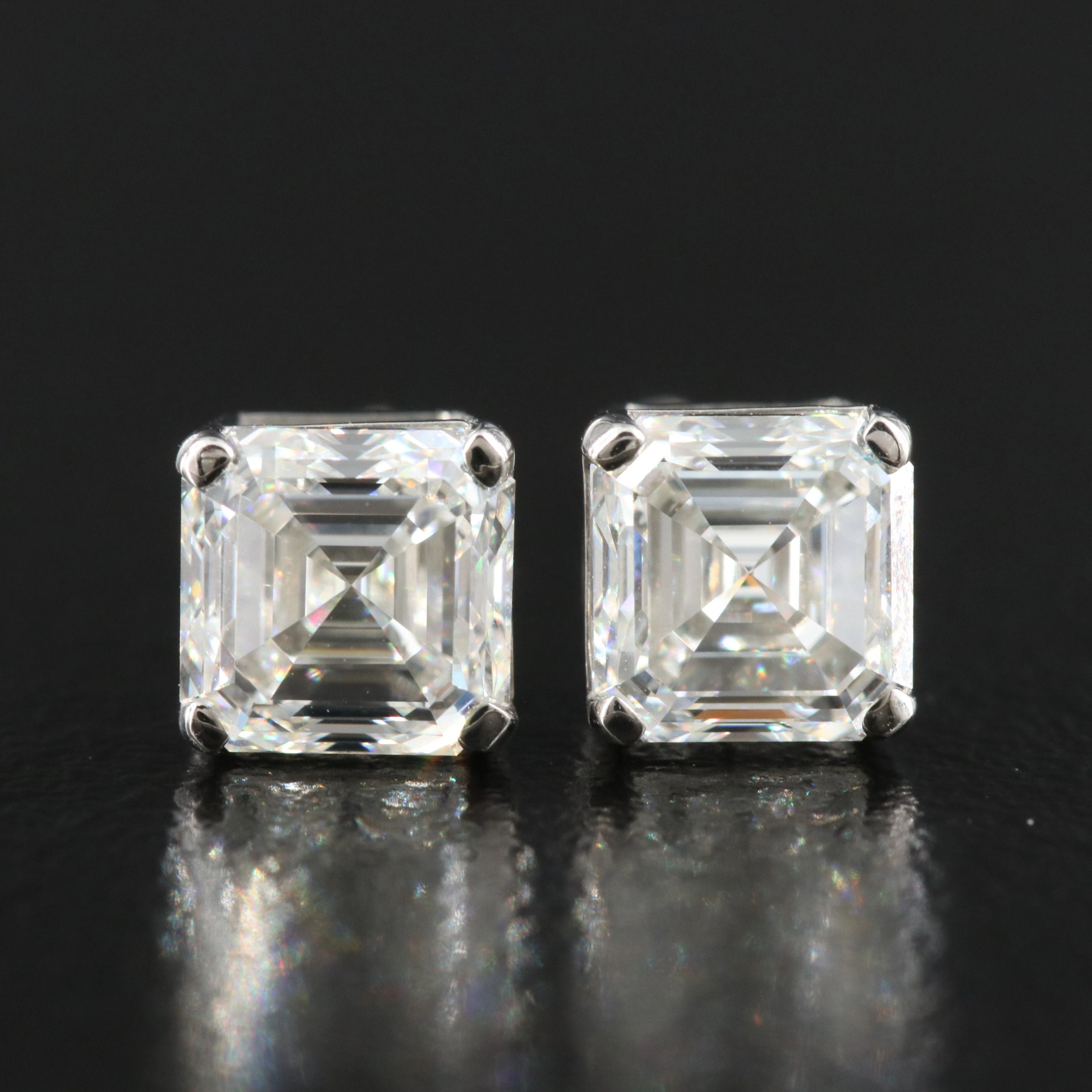 Platinum 1.51 CTW Diamond Earrings with GIA Reports