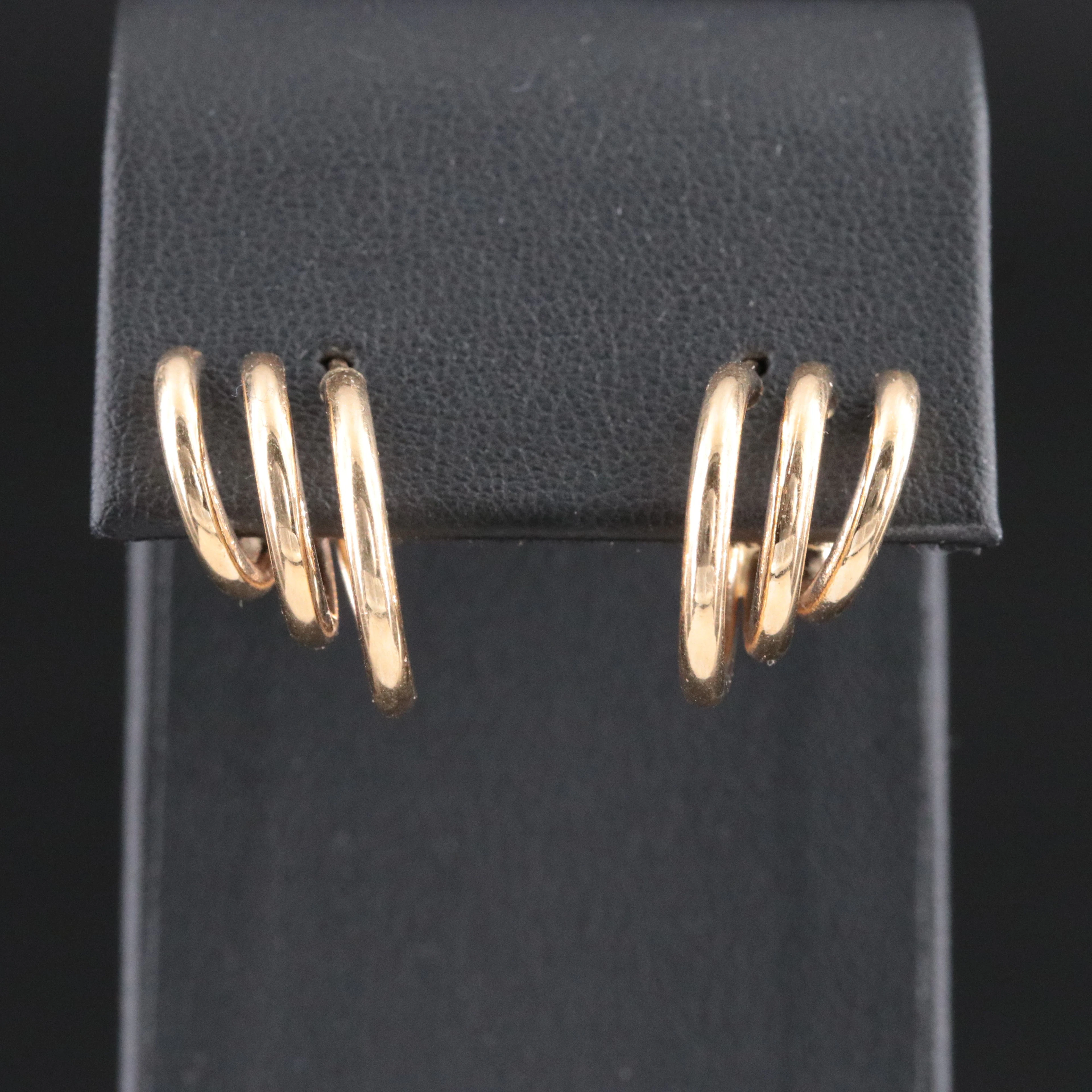 14K Half Hoops