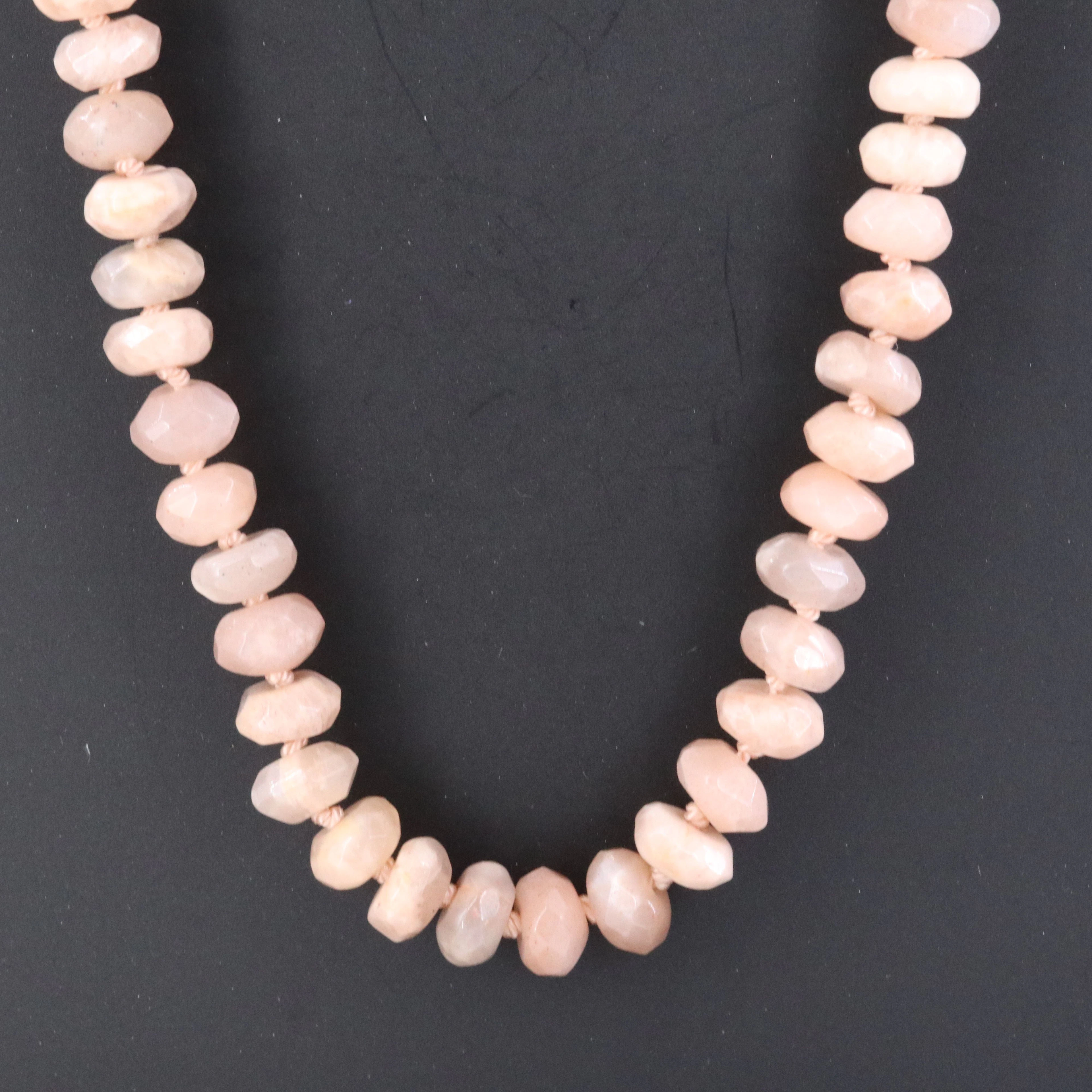 Sterling Sunstone and Opal Necklace Attributed to Sheryl Lowe