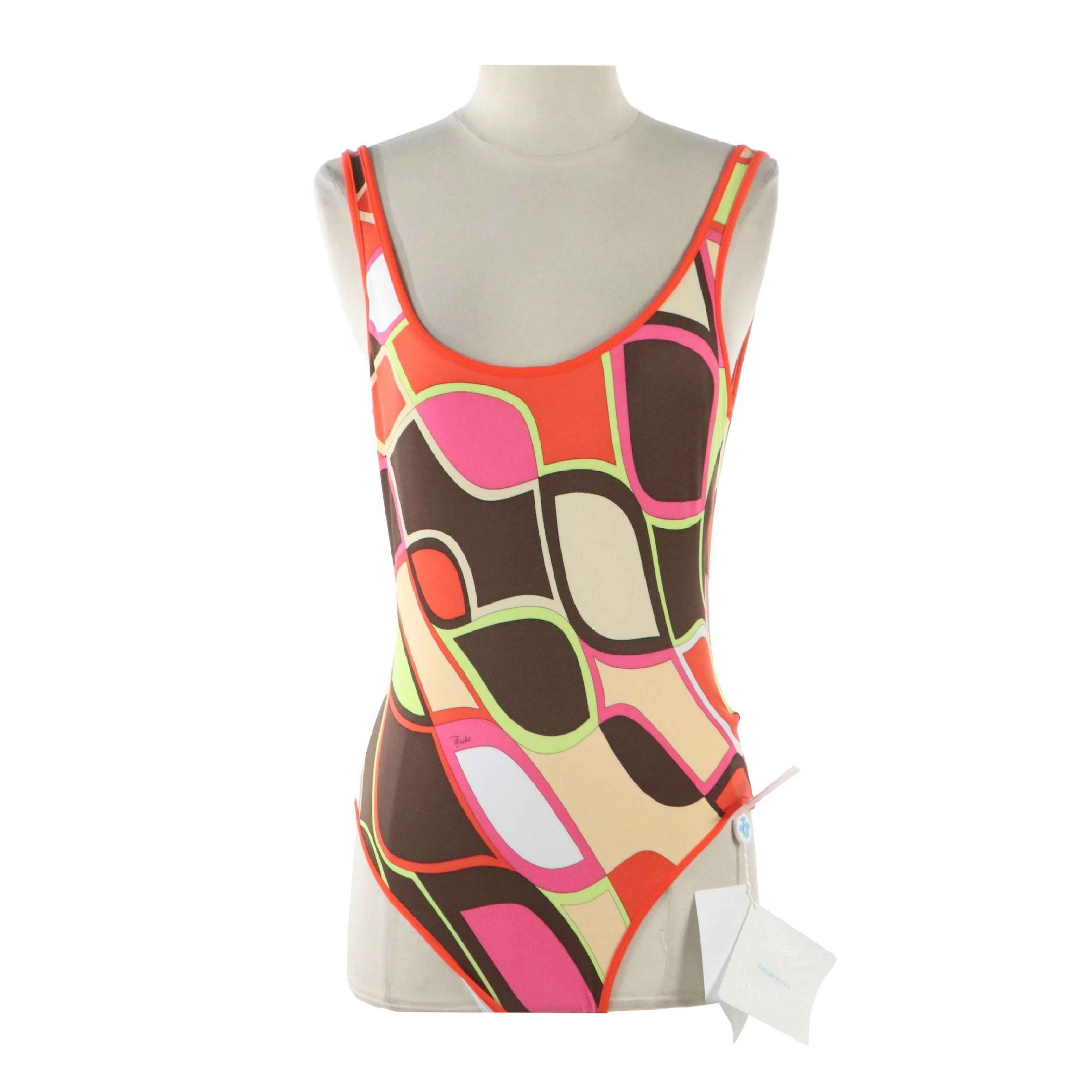 Emilio Pucci Printed One-Piece Swimsuit, With Tags