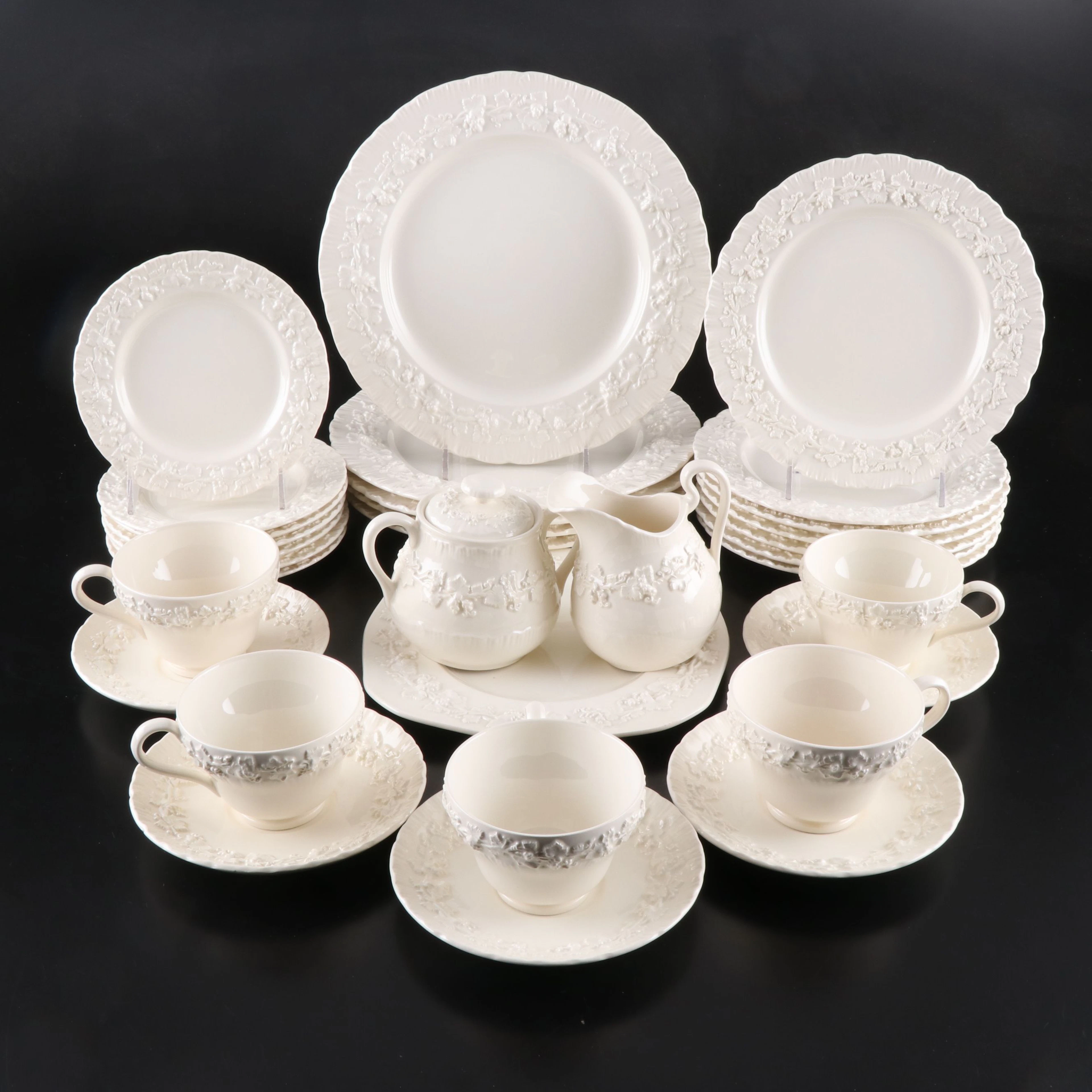 Wedgwood Embossed Queen's Ware Tableware, 20th Century