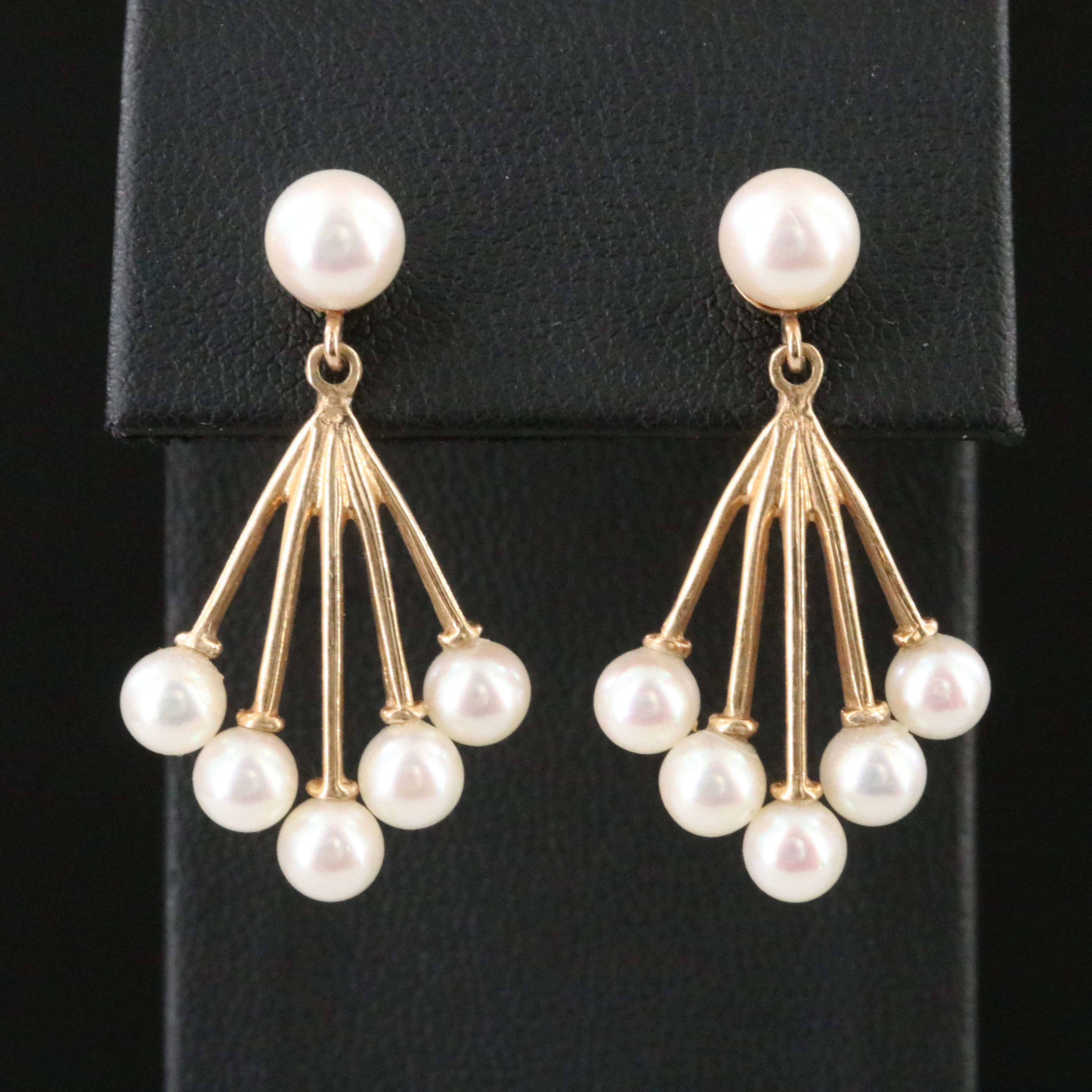 Monet 14K Pearl Fan Earrings