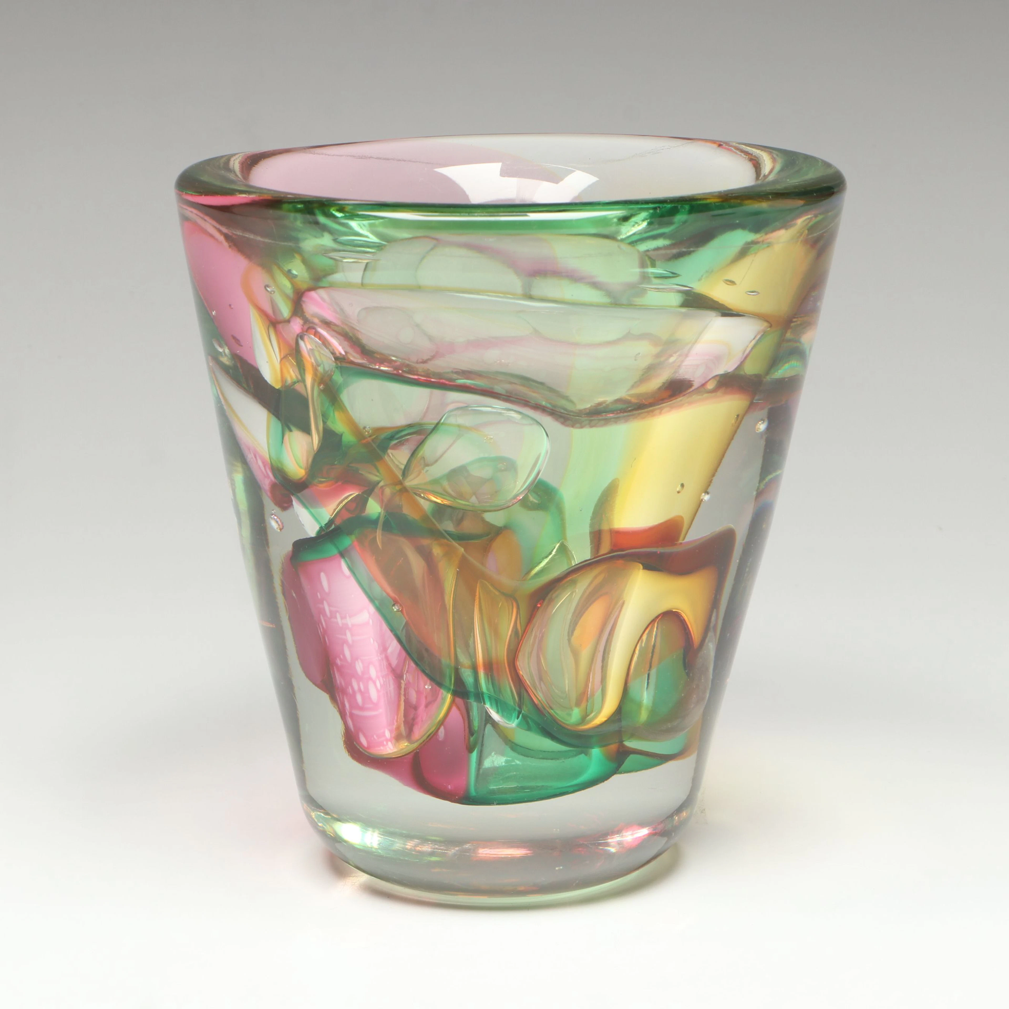 R.W. Stephan Art Glass Vase, 1982