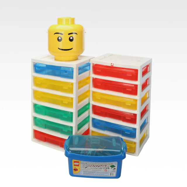 LEGO Iris Six-Drawer Storage Towers, Storage Head and K'NEX Toys