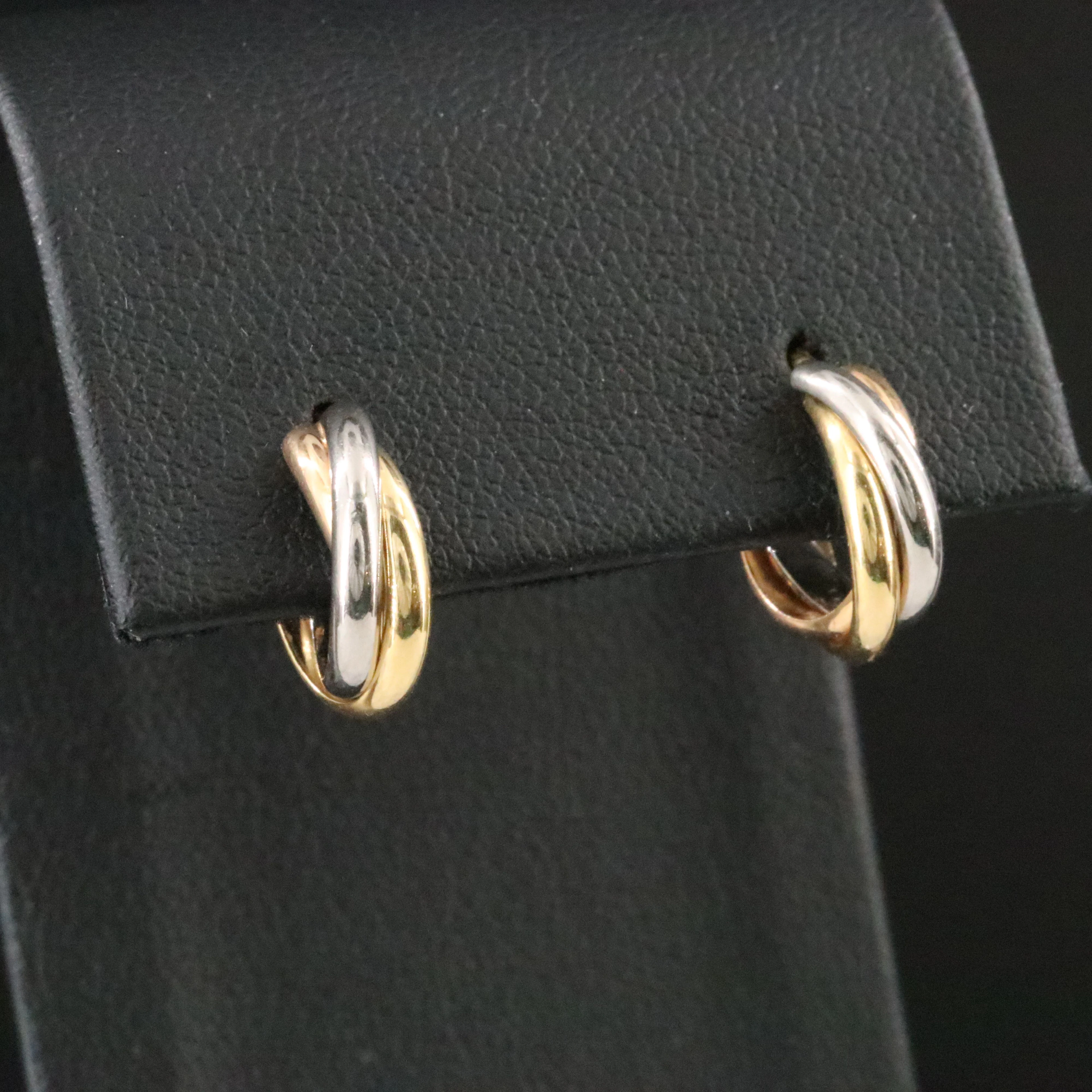 Cartier Trinity de Cartier 18K Tri-Color Hoop Earrings