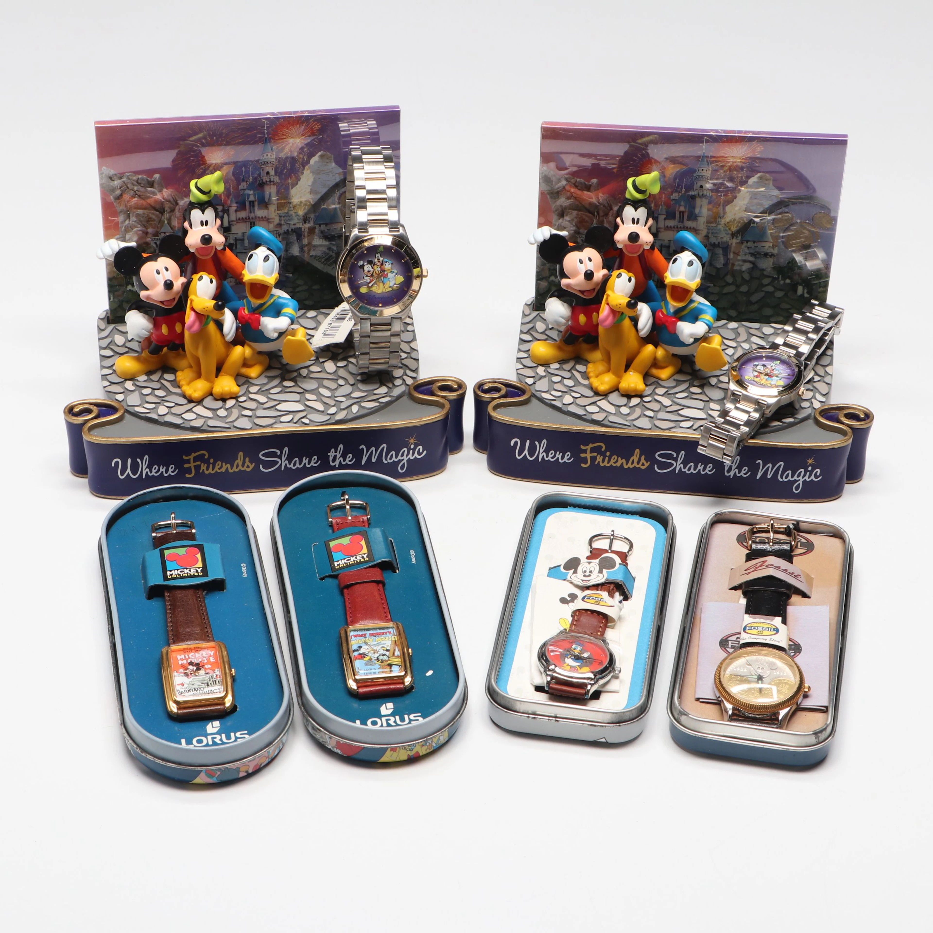 Fossil and Lorus Disney World, Mickey Mouse Watches, Late 20th/Early 21st C.