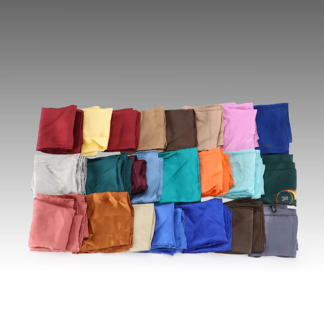 Sulka, Ashear and Other Silk Handkerchiefs and Pocket Squares