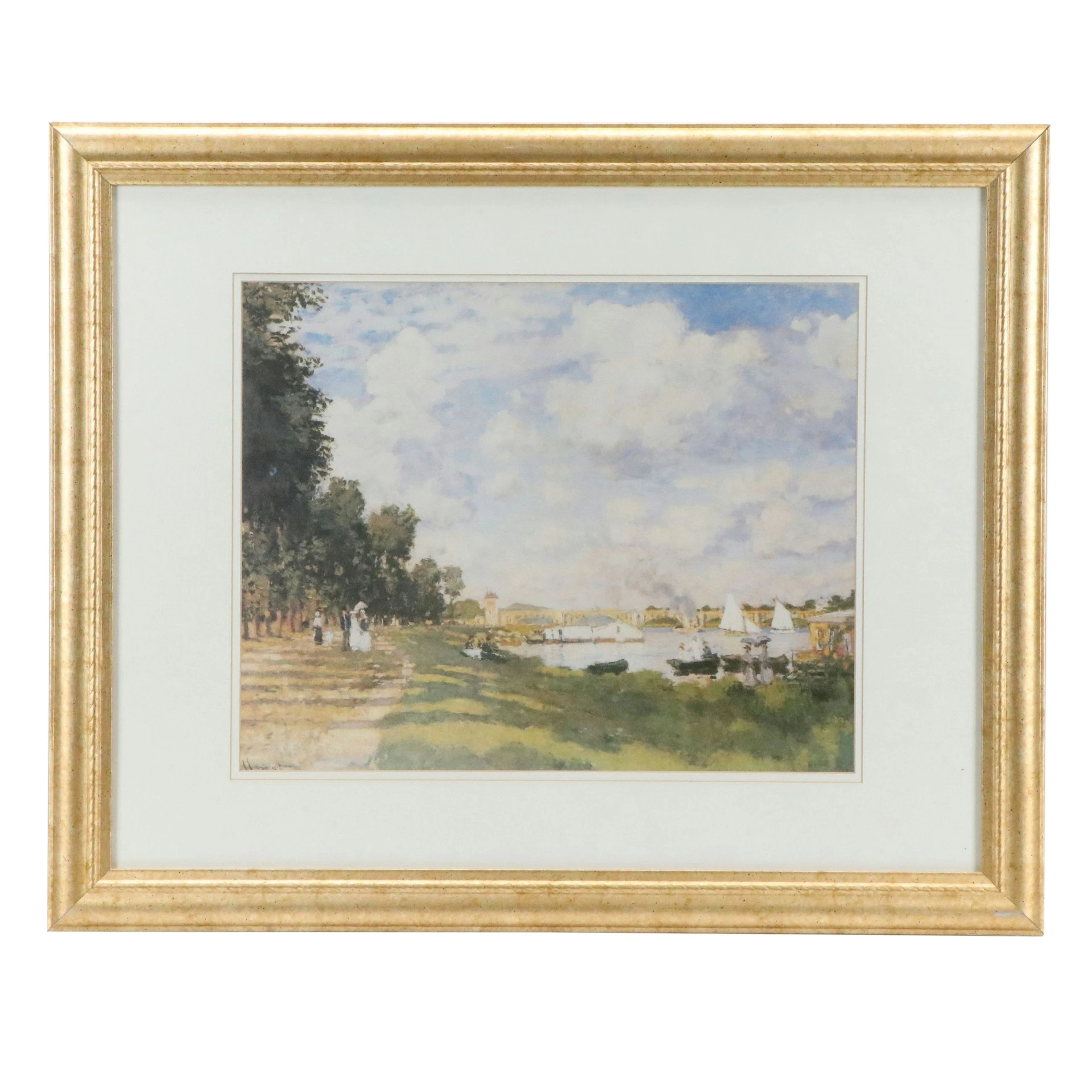 Offset Lithograph After Claude Monet "The Basin at Argenteuil," 21st Century