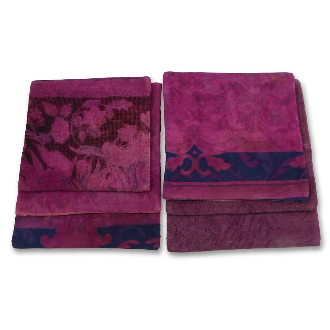 Turkish Overdyed Handwoven Rug Faced Pillow Covers