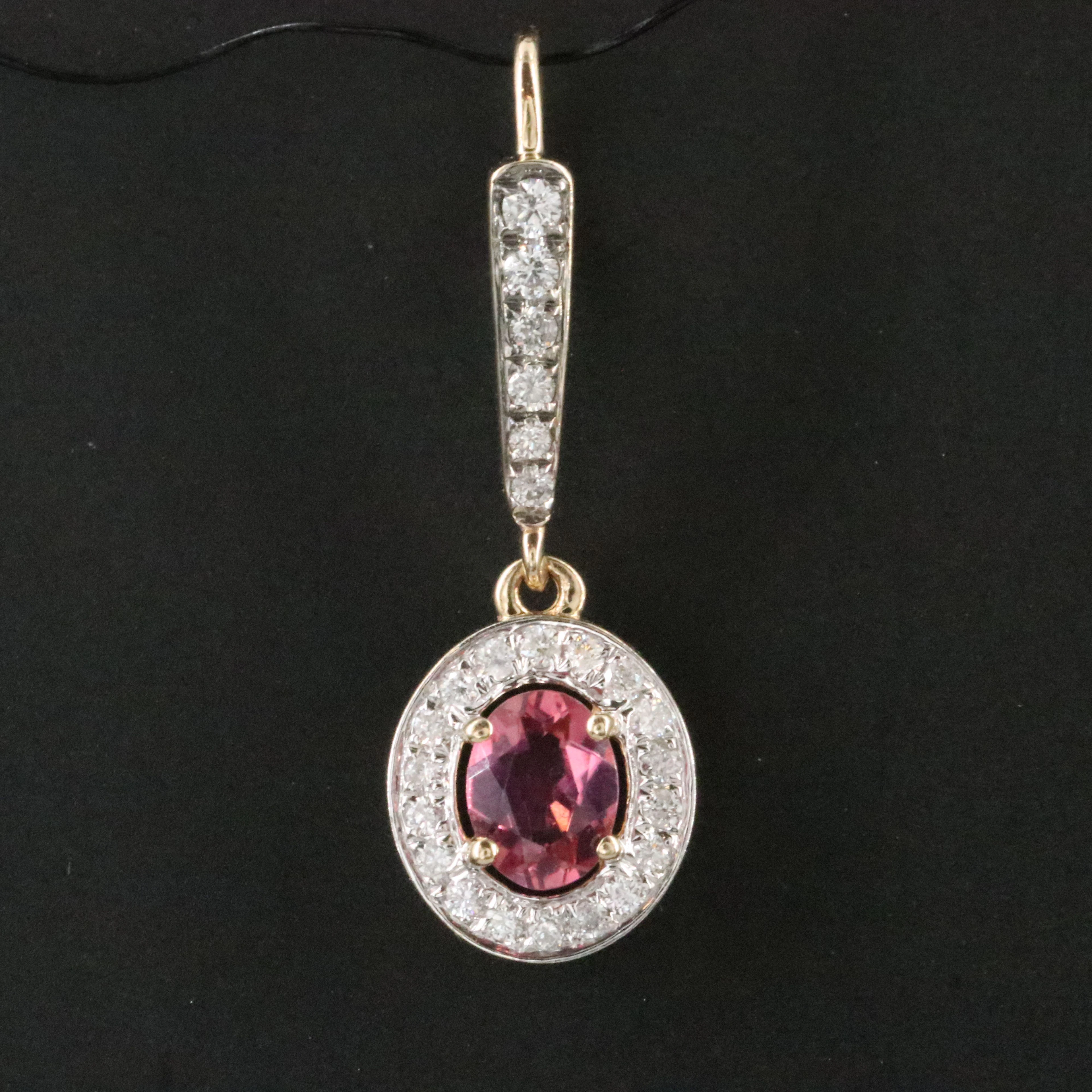 14K Tourmaline and Diamond Pendant