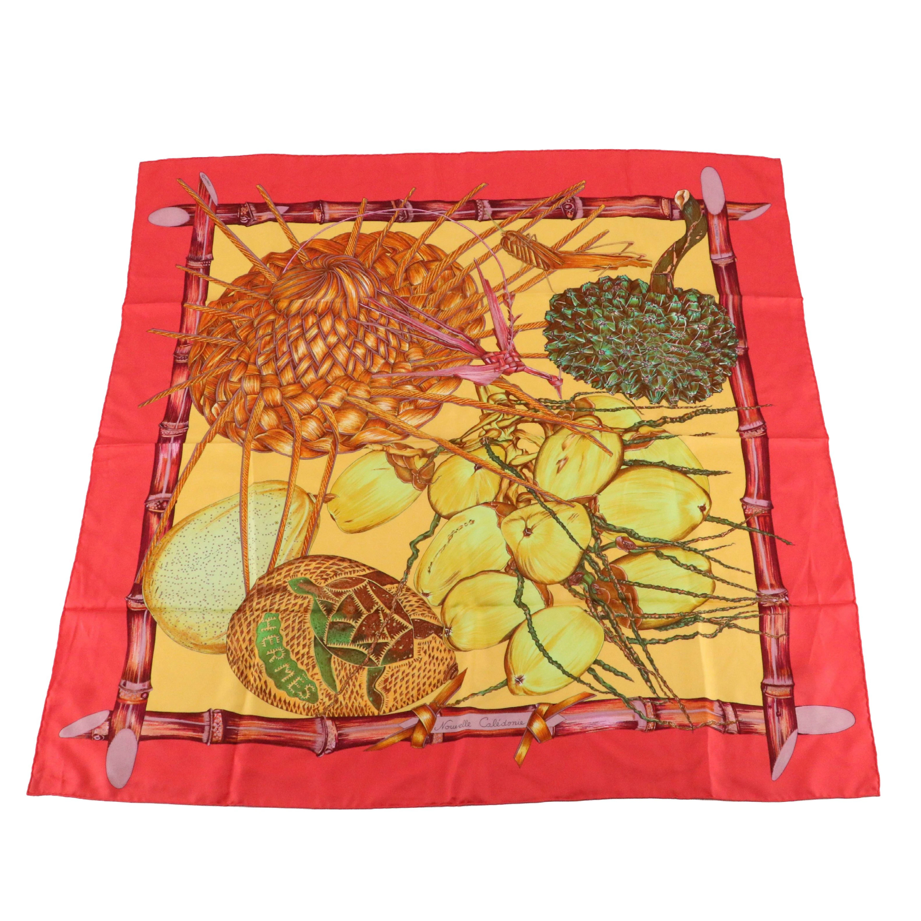 Hermès Special Issue "Nouvelle Calédonie" Scarf 90 in Silk Twill