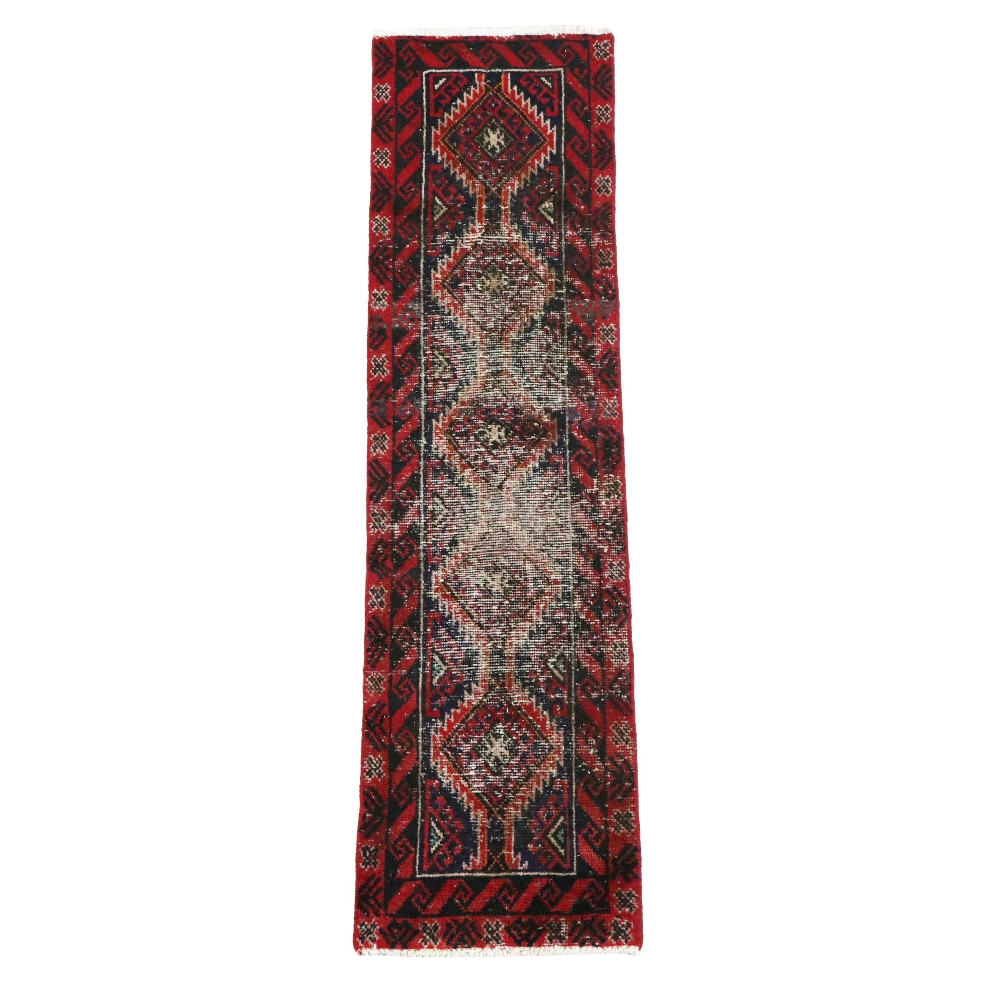 1'6 x 5'10 Hand-Knotted Afghan Baluch Carpet Runner