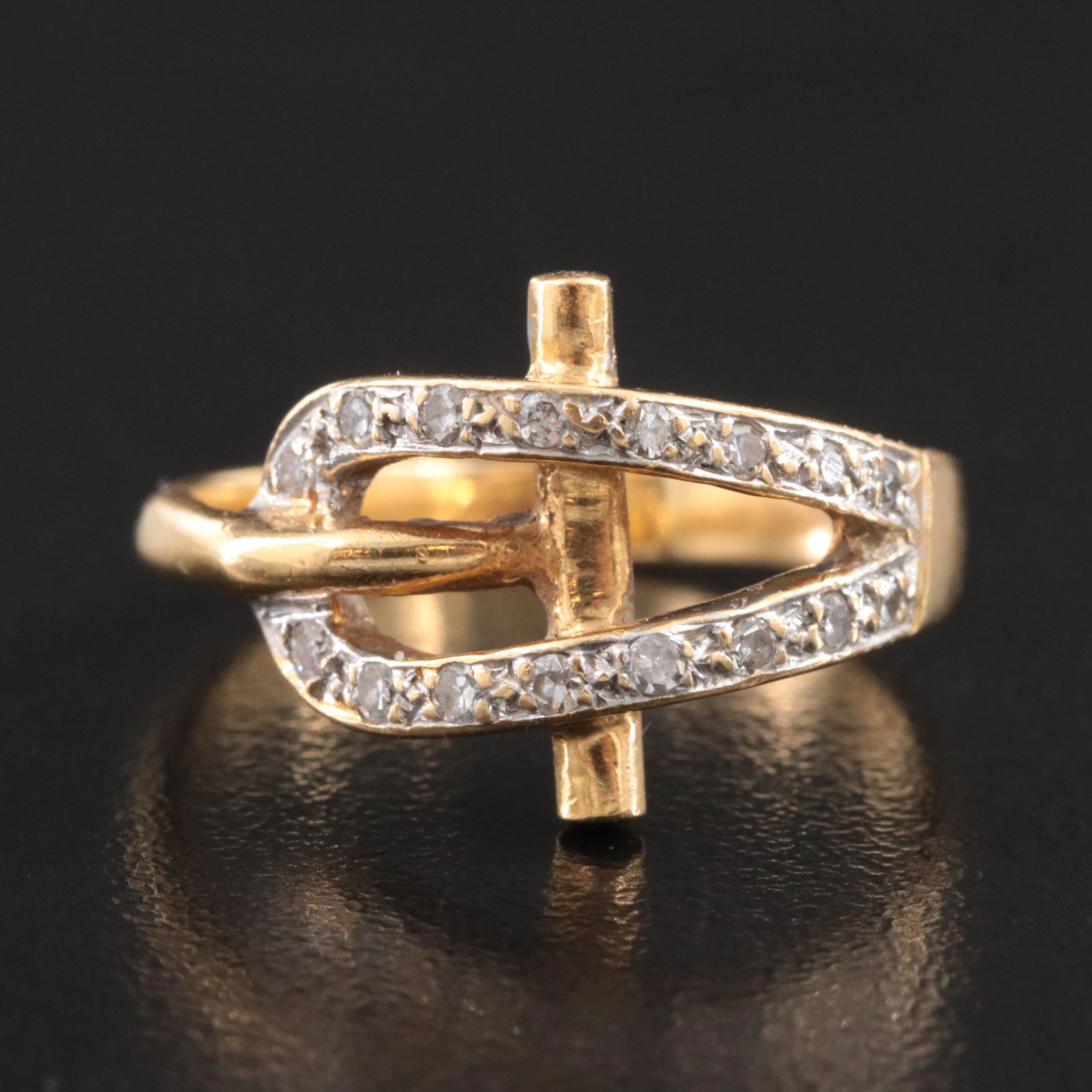 Piaget 18K Diamond Buckle Ring