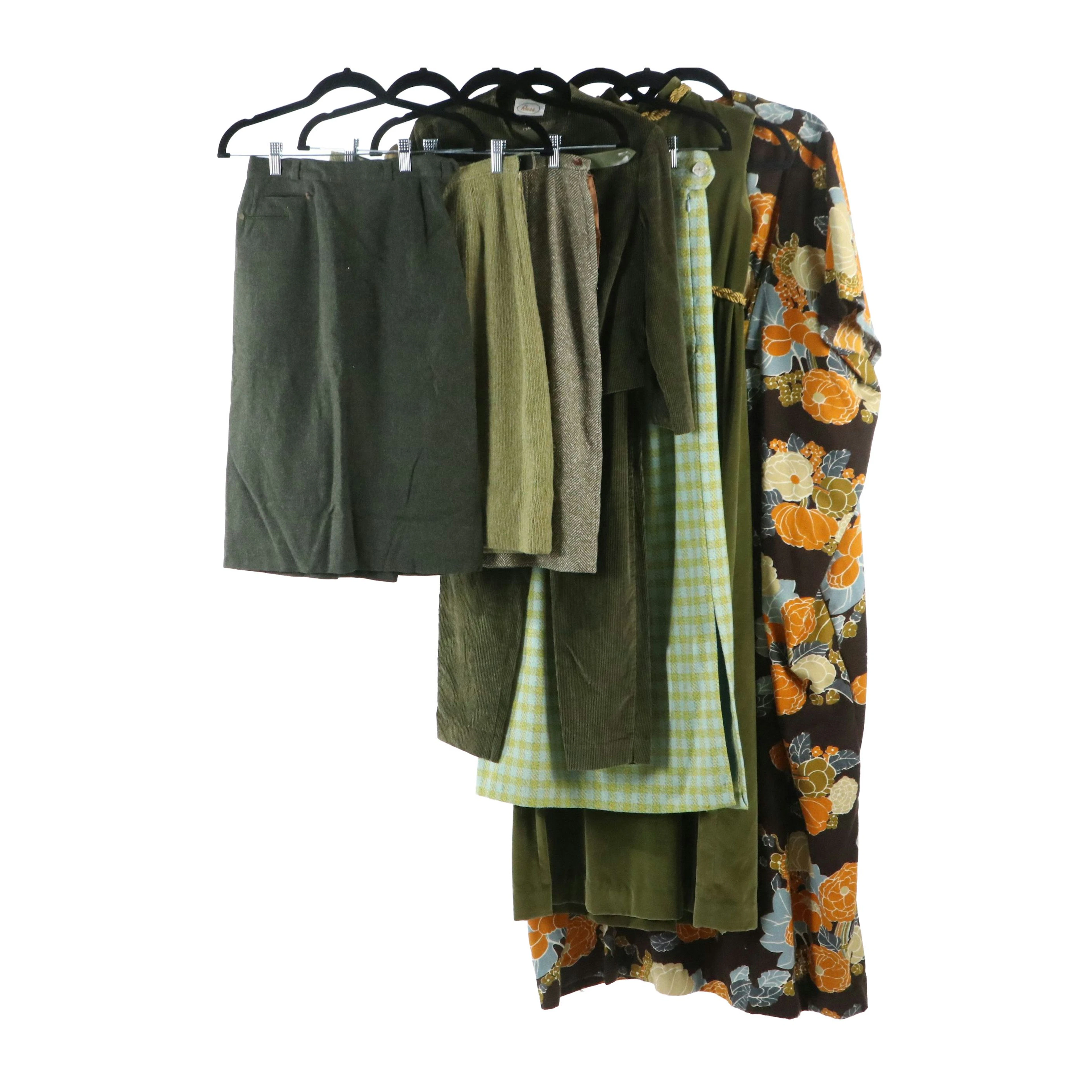Evan-Picone and Dalton Skirts, Russ Pant Set, and Other Vintage Clothing