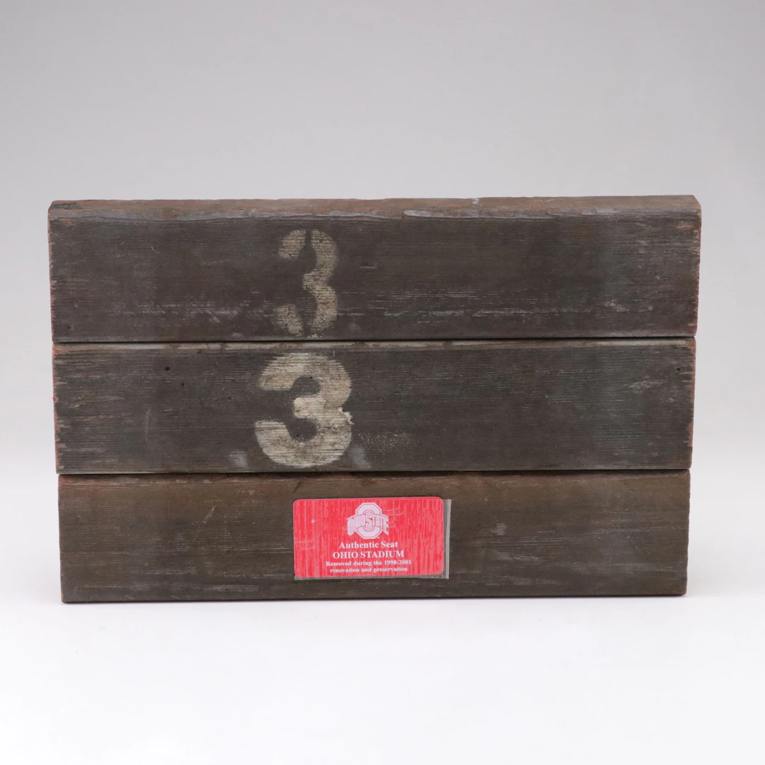 Ohio State University Wood Stadium Seat from 2001 Ohio Stadium Renovation