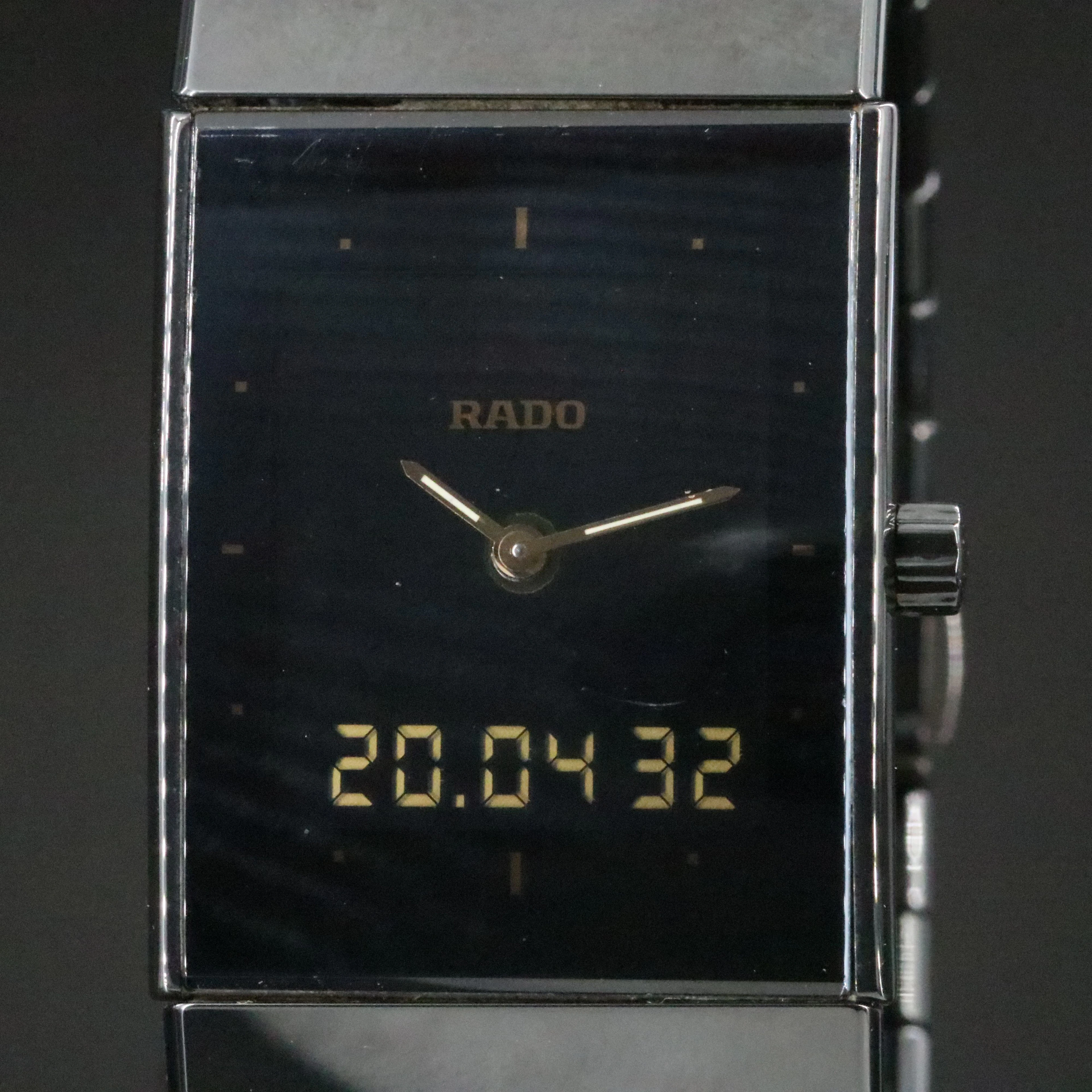 Rado Diastar Ceramica Digital and Analog High Tech Ceramic Swiss Quartz Watch