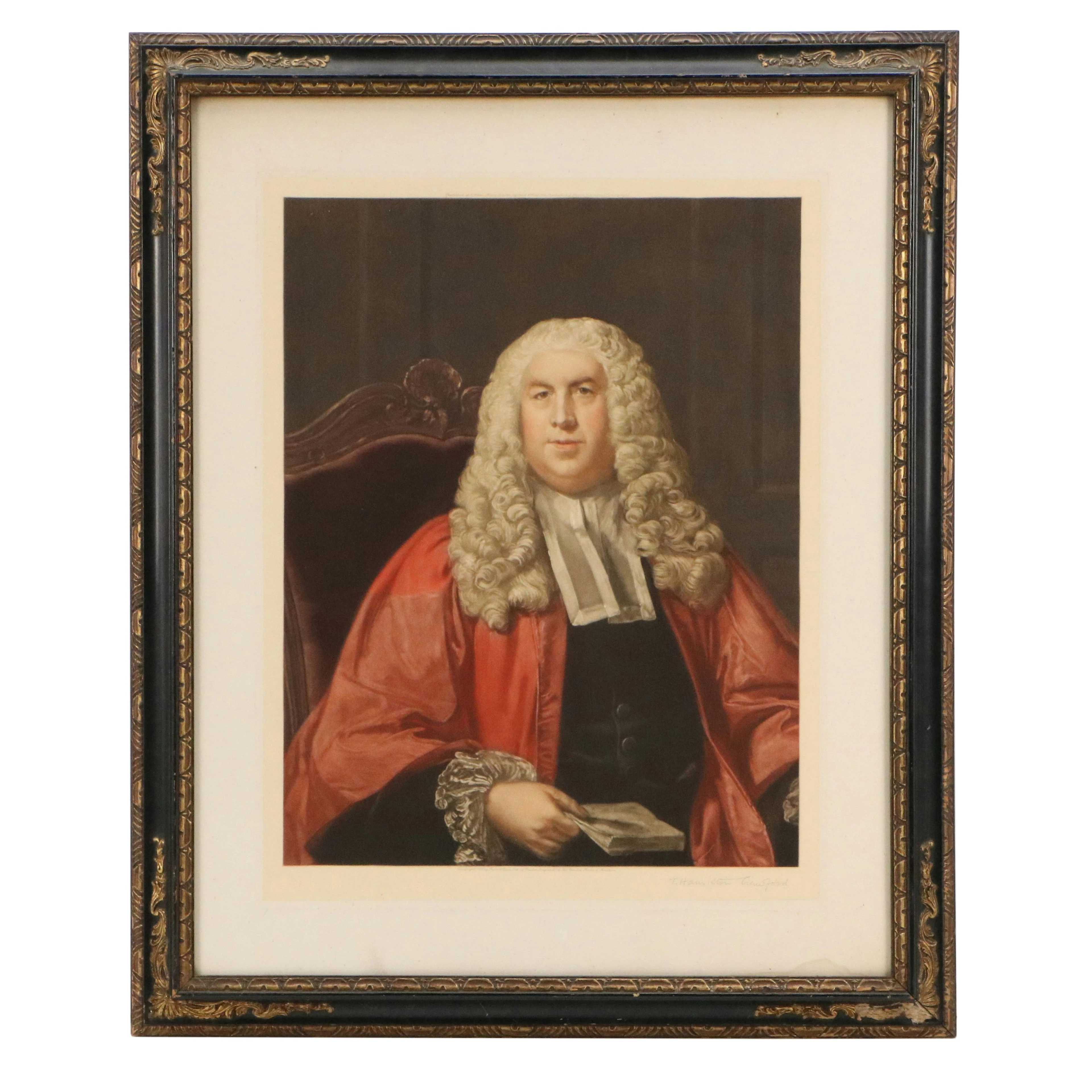 After Joshua Reynolds Mezzotint Portrait of Sir William Blackstone, 1930