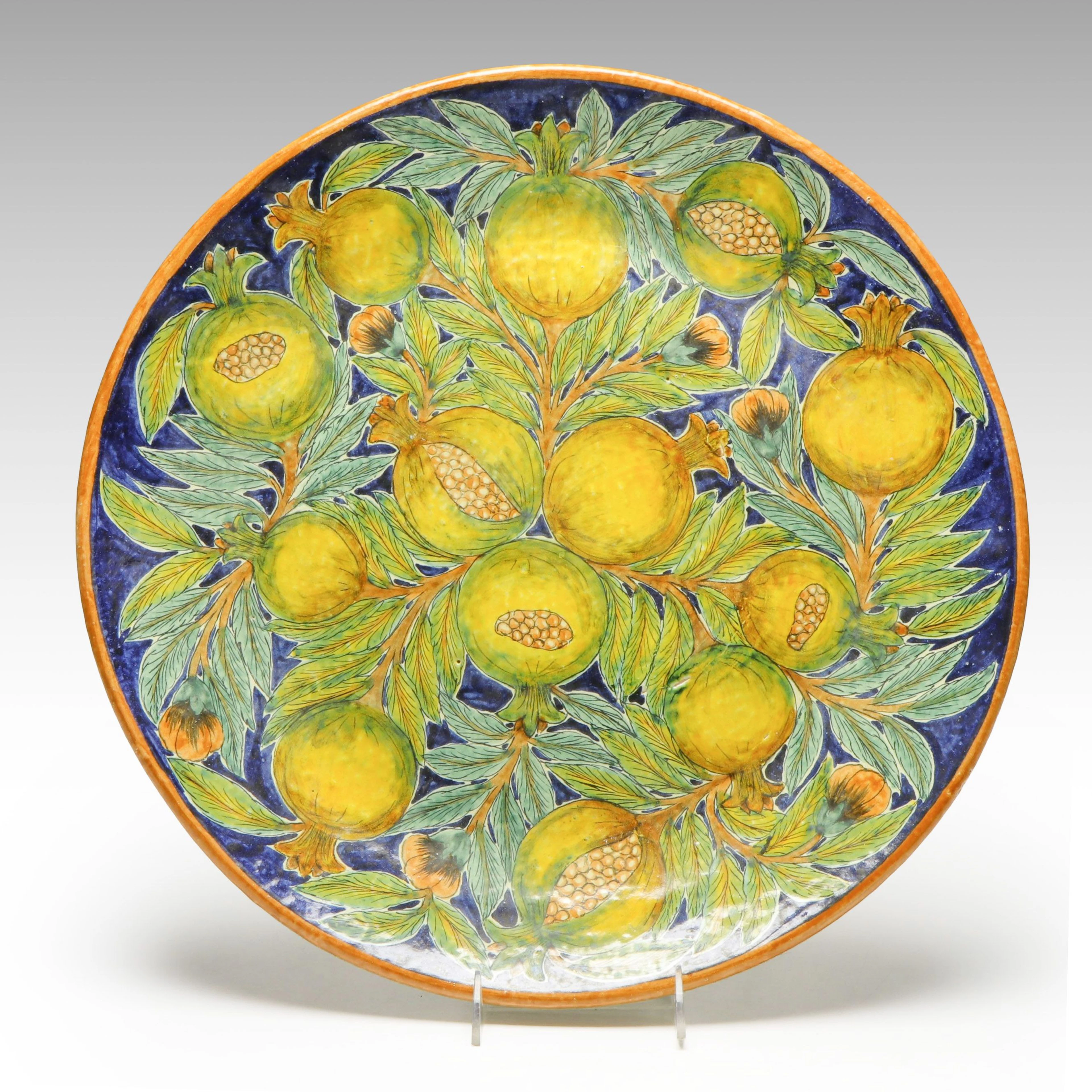 Santa Rosa Mexican Hand-Painted Majolica Wall Plate