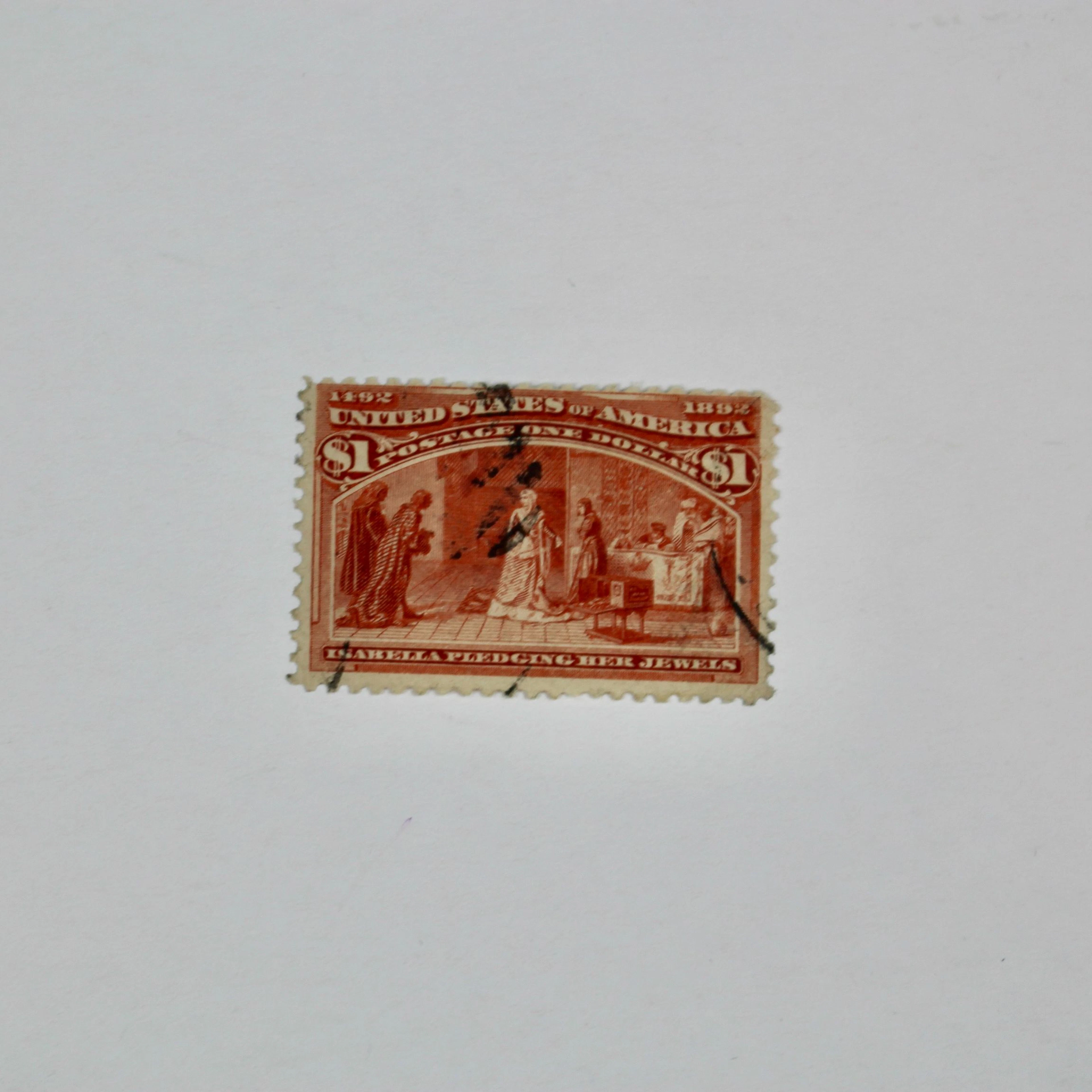 U.S. Scott 241 $1 Columbian Exposition Postage Stamp, 1893