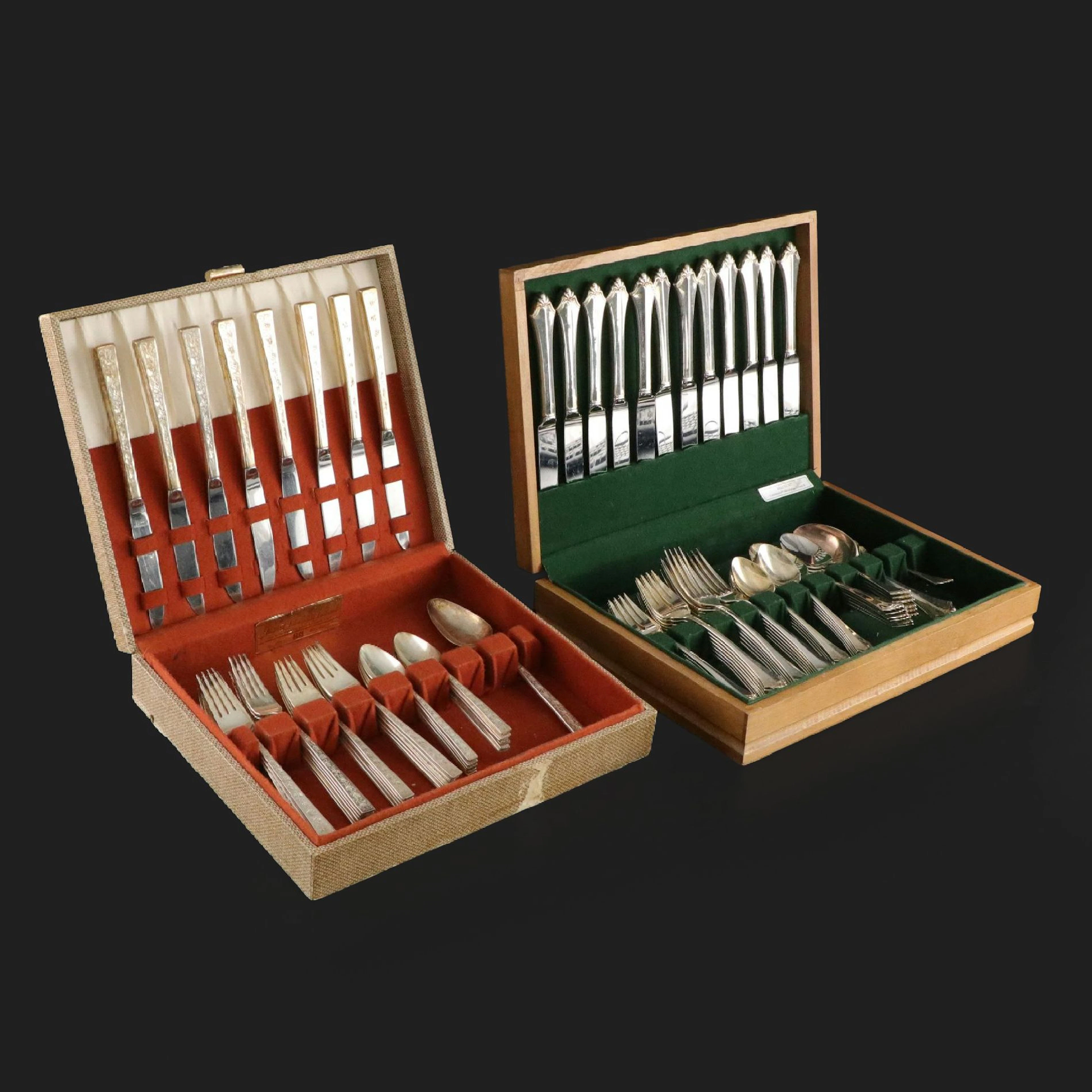 Oneida "Belcourt" and Rogers Bros. "Silver Lace" Flatware Sets