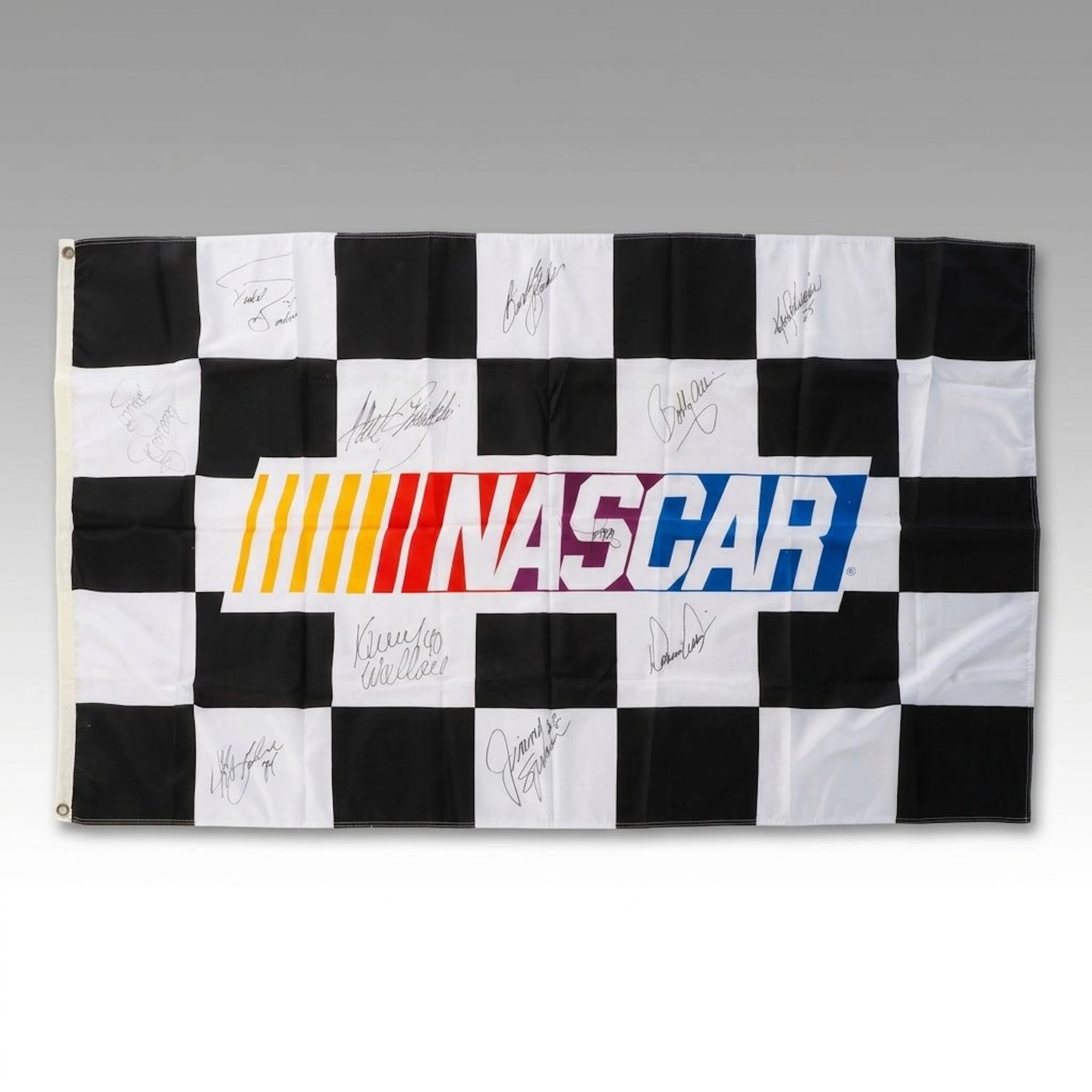 Richard Petty, Jeff Gordon, and Others Signed NASCAR Flag