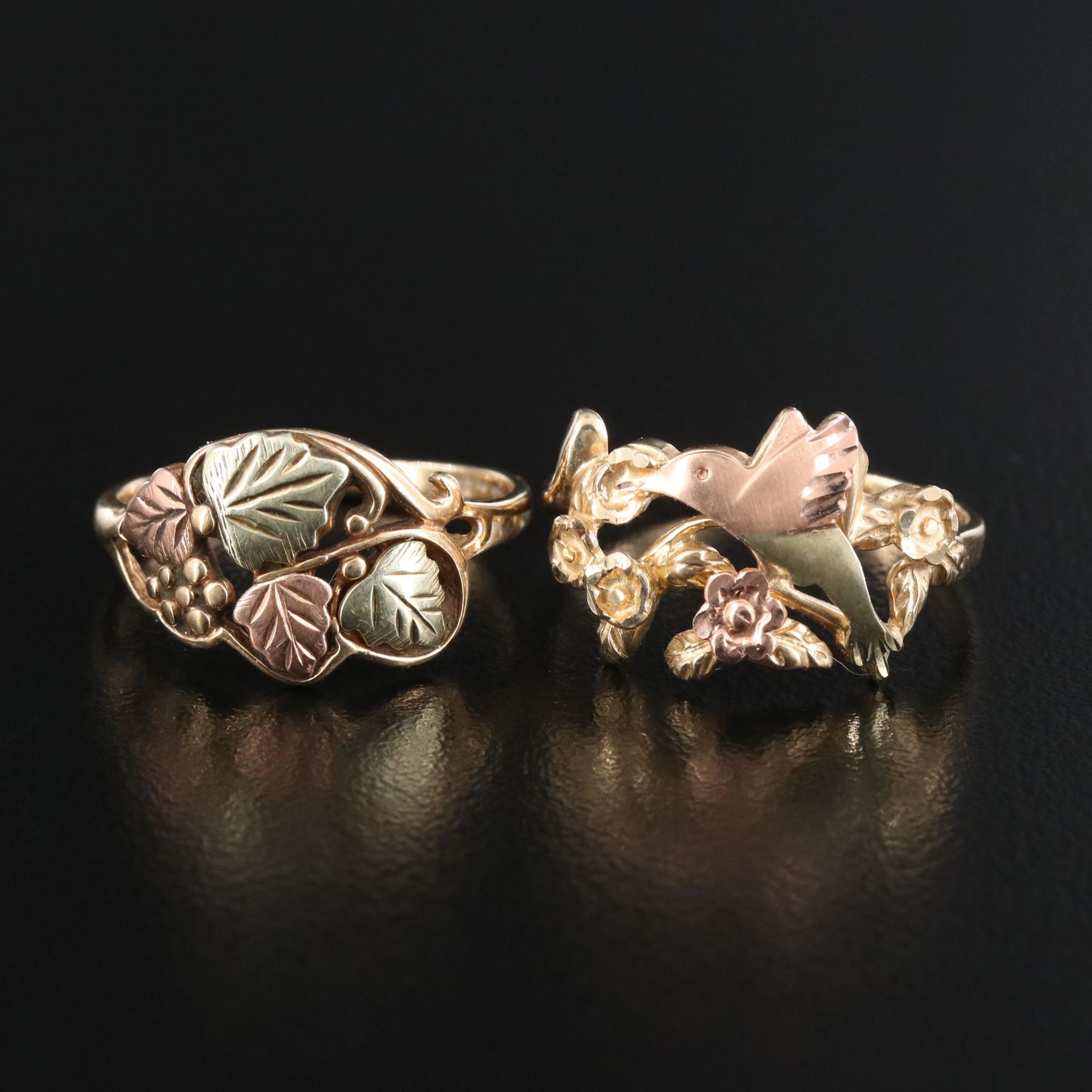 Dakota West Designs Black Hills Gold 10K Tri-Color Gold Rings