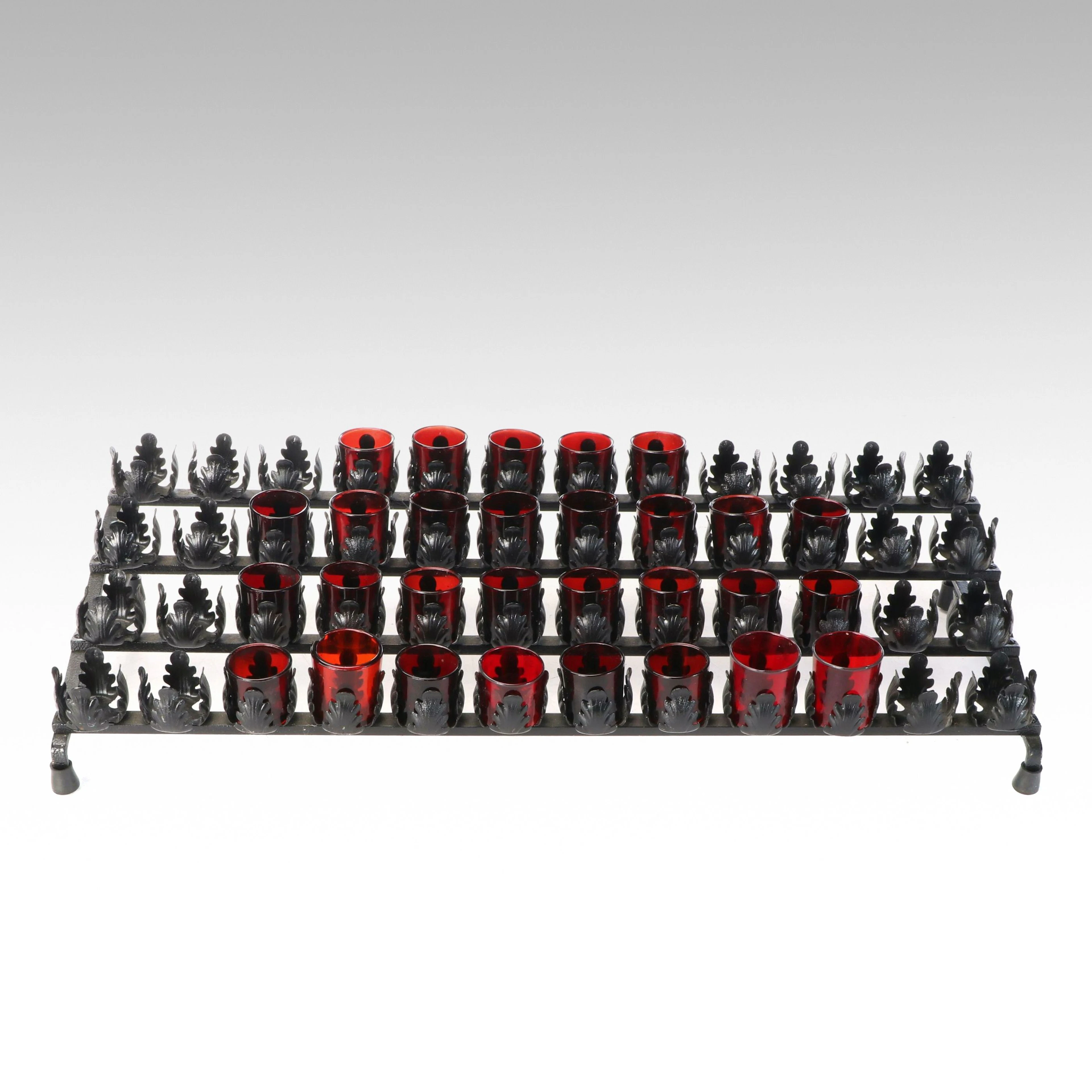 Cast Iron Church Votive Candle Stand