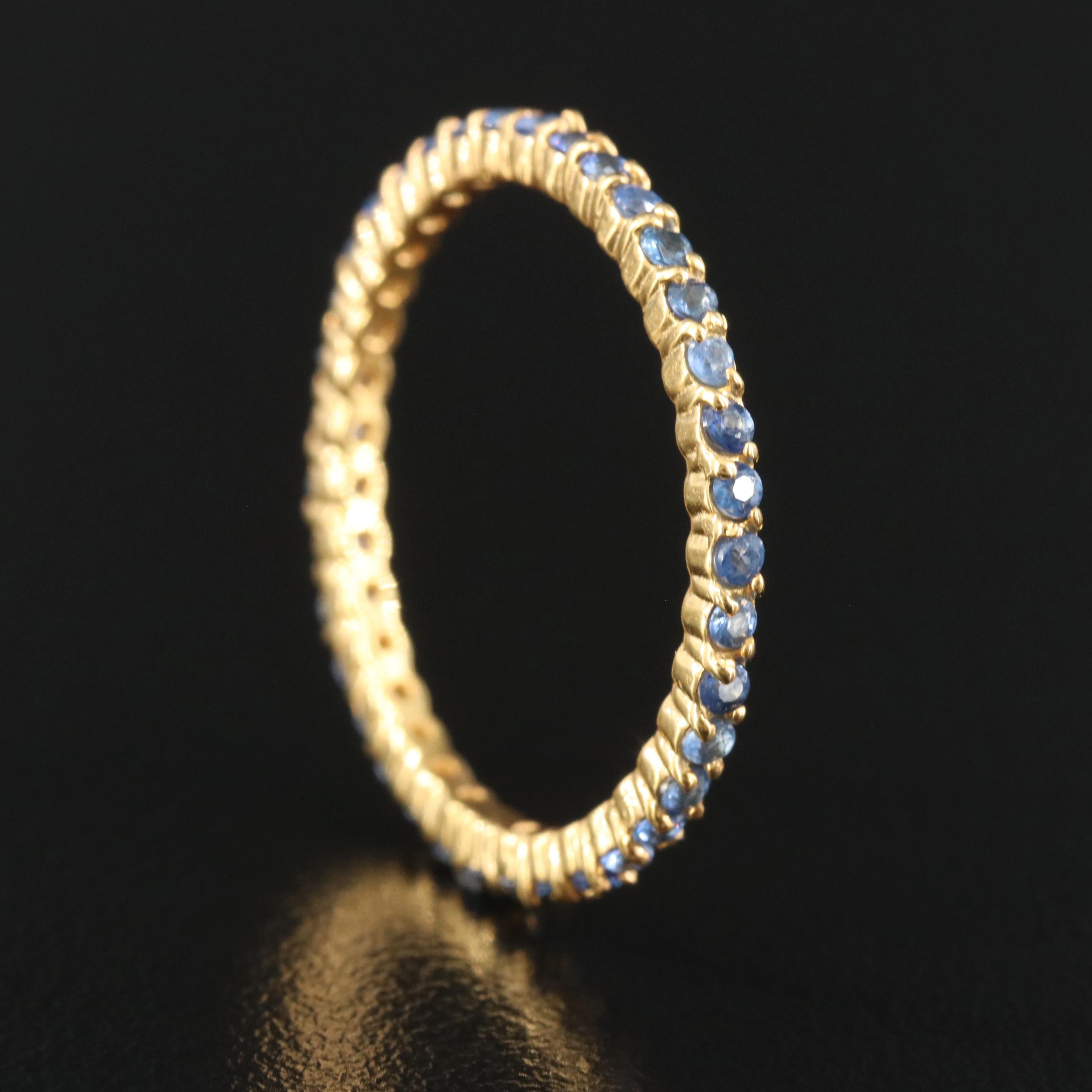 14K Sapphire Eternity Band