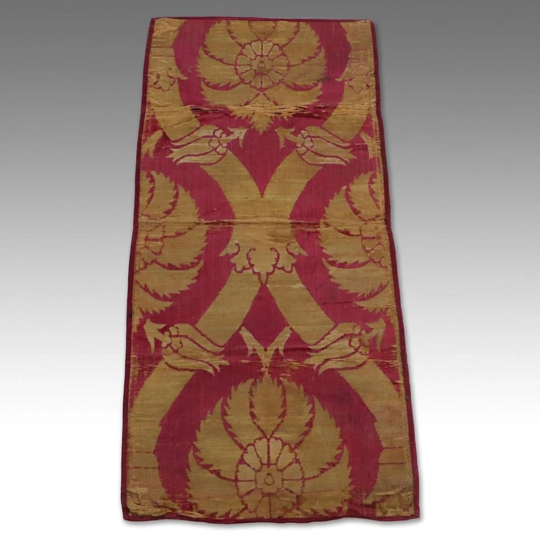 Antique Turkish Ottoman Bursa Textile Fragment, 16th/17th Century
