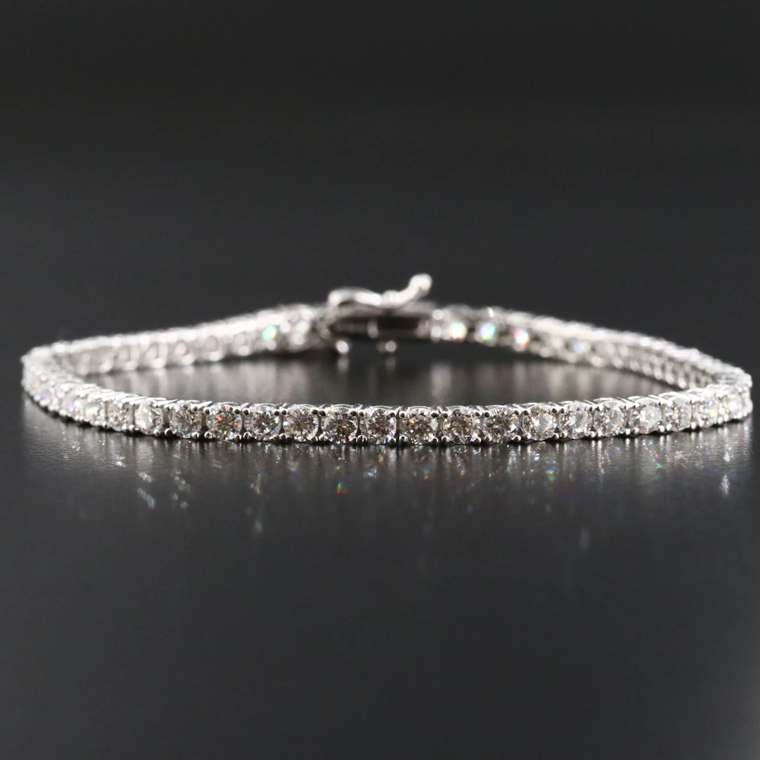 Sterling 4.64 CTW Lab Grown Diamond Line Bracelet